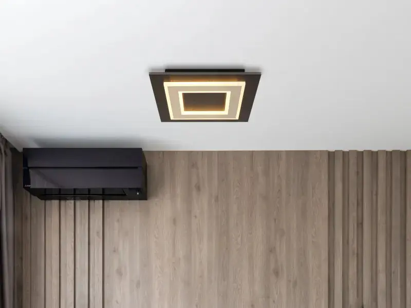 Globo Deckenleuchte Jayden 32 x 32 cm L x B schwarz warmweiß