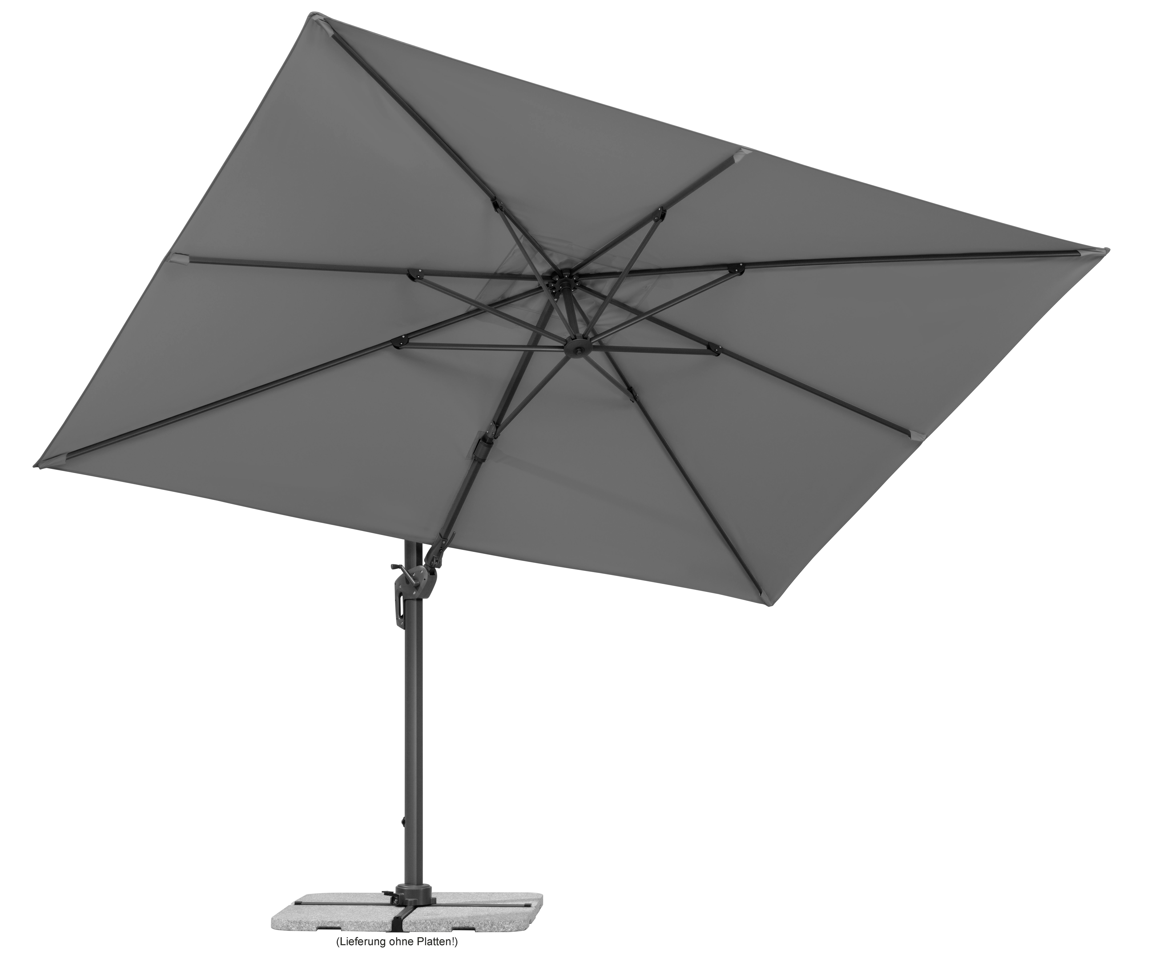 Schneider Ampelschirm Rhodos Twist anthrazit, 350 x 260 cm kaufen