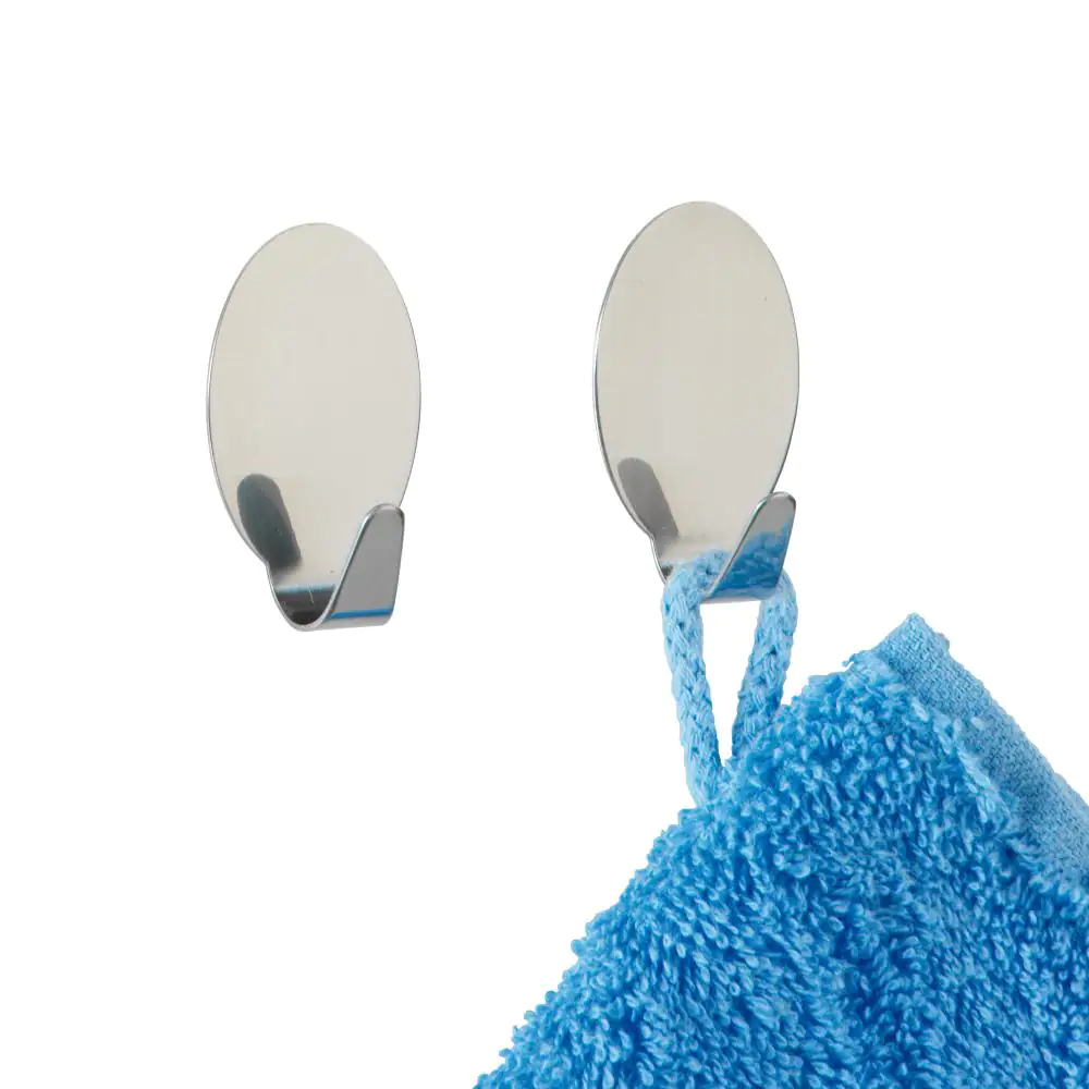 Wenko Maxihaken Kunststoff glänzend, chrom, 2er-Set