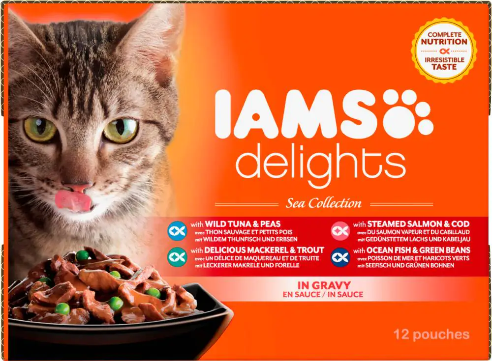 Iams Delights Katzennassfutter See Collection in Sauce 12 x 85 g Iams Delights Katzennassfutter See Collection in Sauce 12 x 85 g