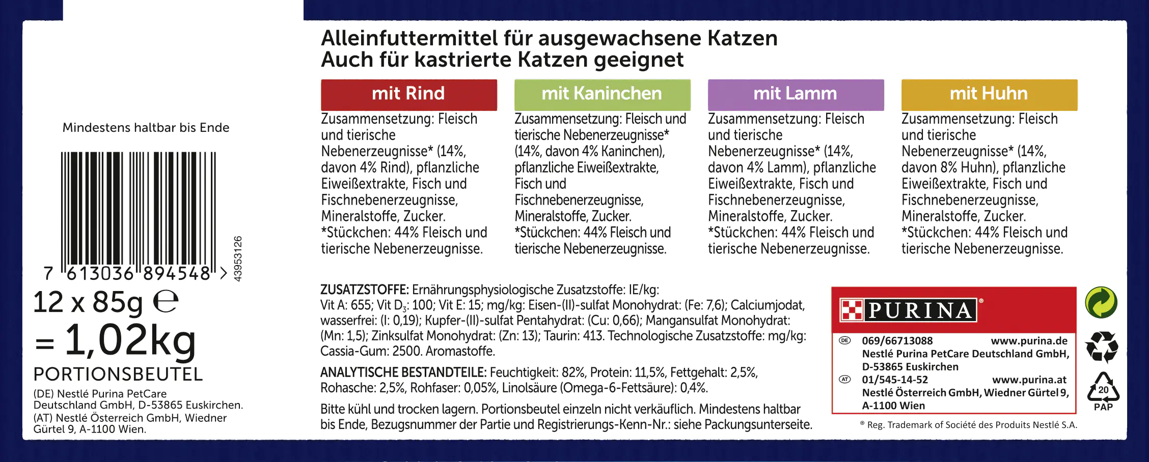 Felix Geschmacksvielfalt vom Land in Gelee Katzenfutter 12 x 85gn Felix Geschmacksvielfalt vom Land in Gelee Katzenfutter 12 x 85gn