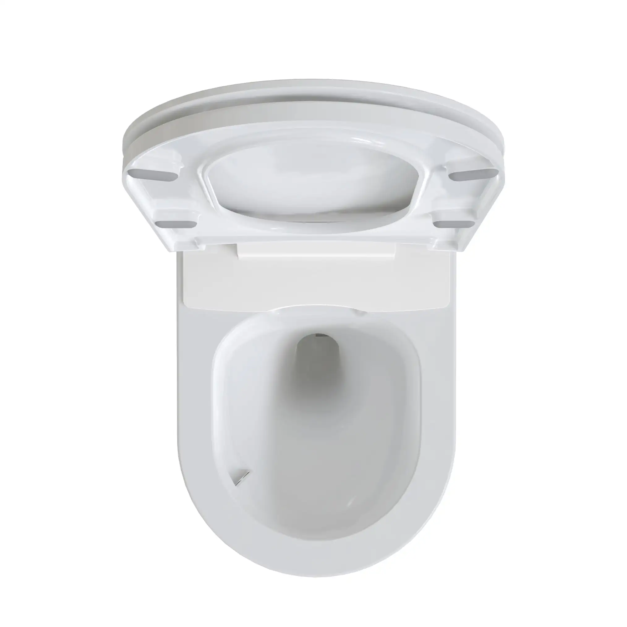 Adoomo Wand Dusch-WC spülrandlos Tiefspüler weiß inkl. WC Sitz