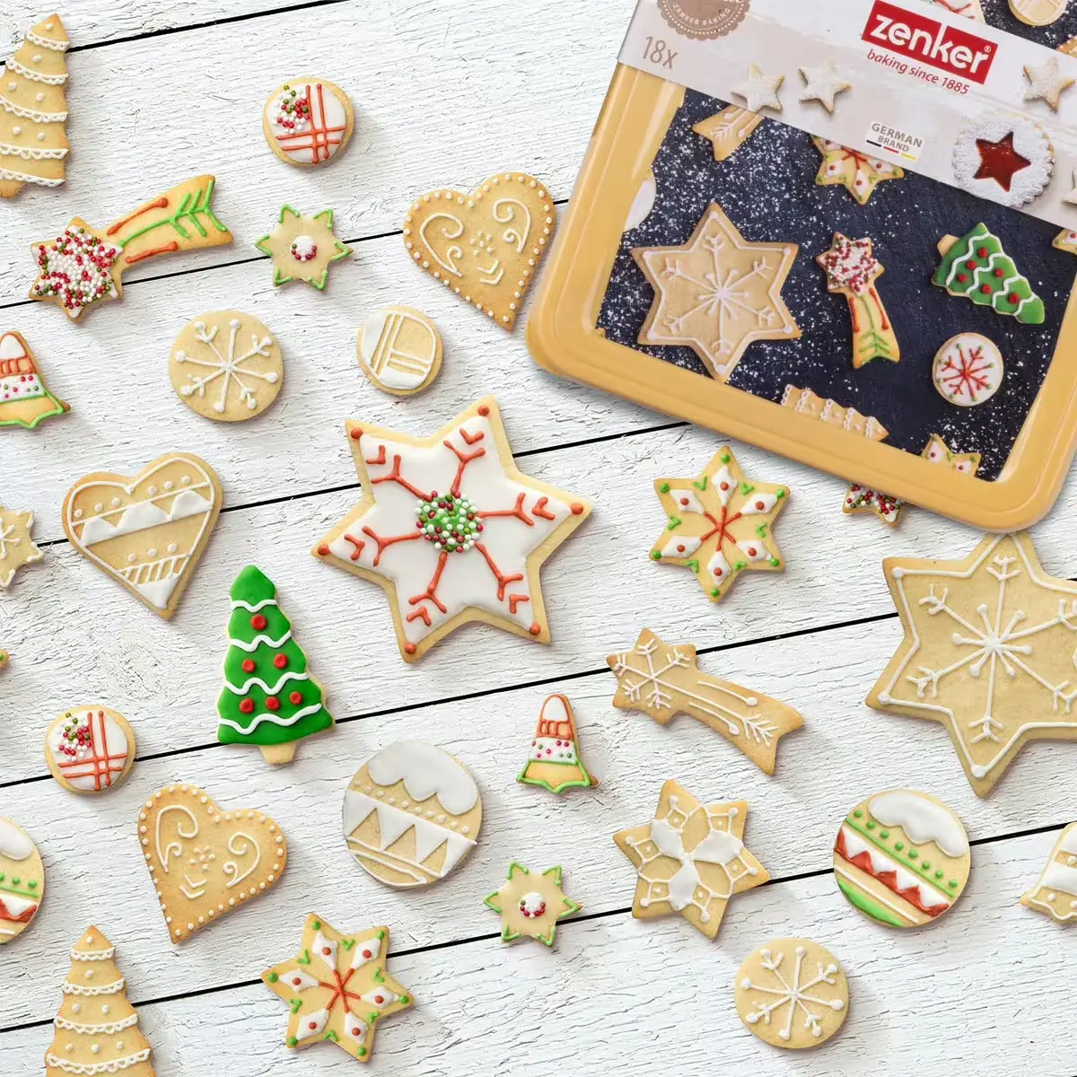 Zenker Ausstechformen-Set Box silber 18 Stück