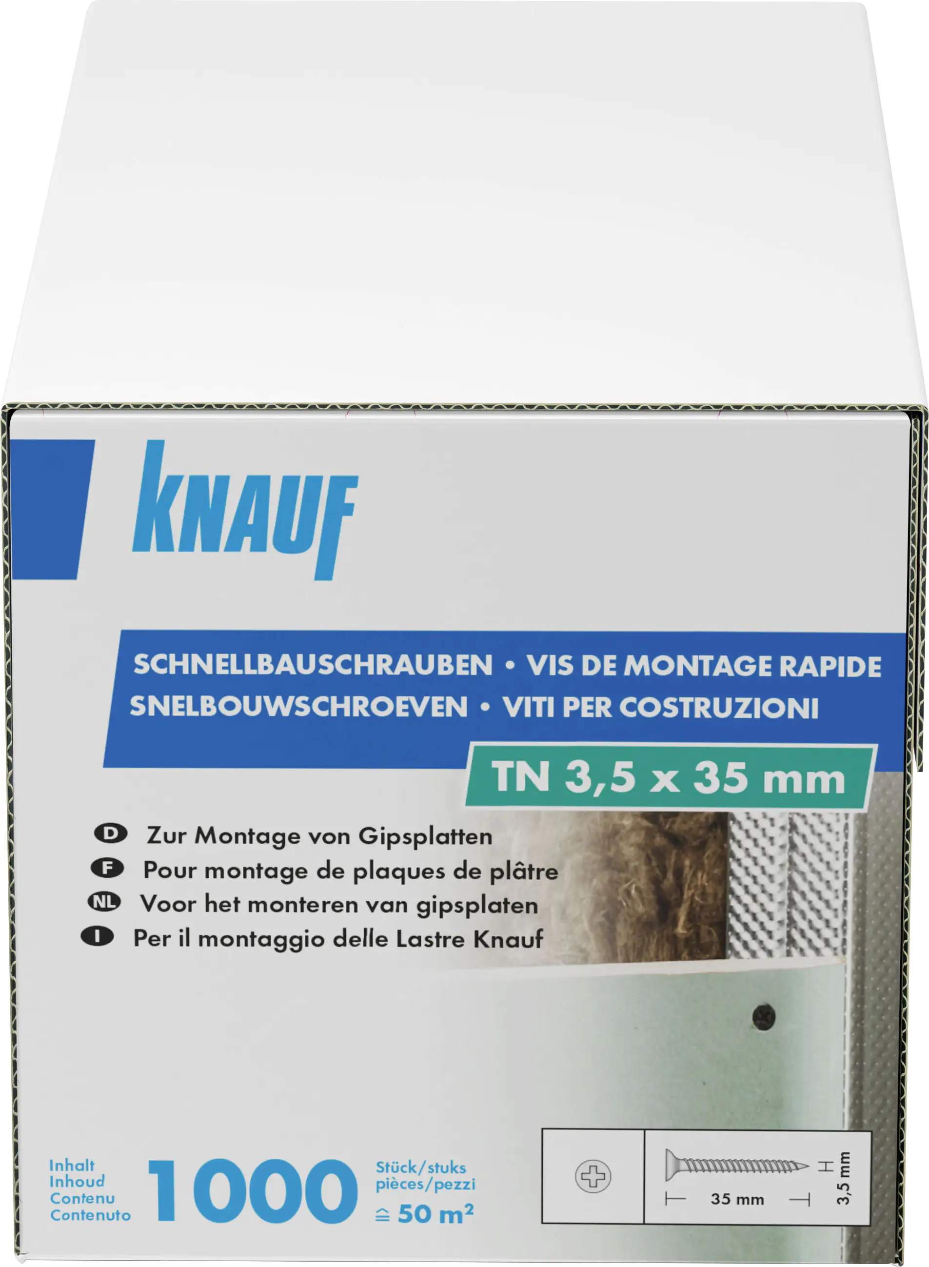 Knauf Schnellbauschrauben 3,5 x 35 mm, PH 1, 1000 Stück Knauf Schnellbauschrauben 3,5 x 35 mm, PH 1, 1000 Stück