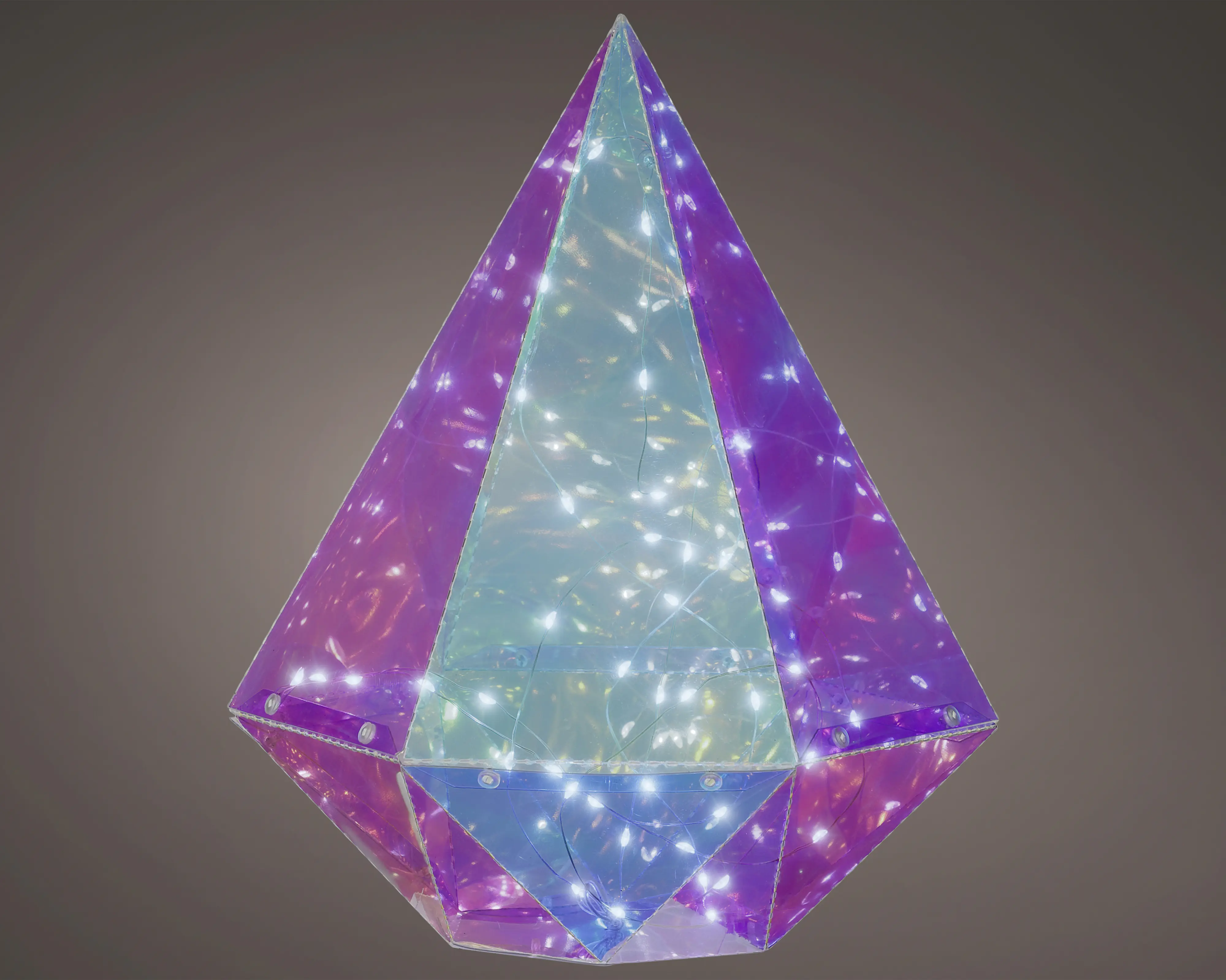 Lumineo Mikro LED Diamant 25 x 25 x 30 cm kaltweiß für Innen 40 LED