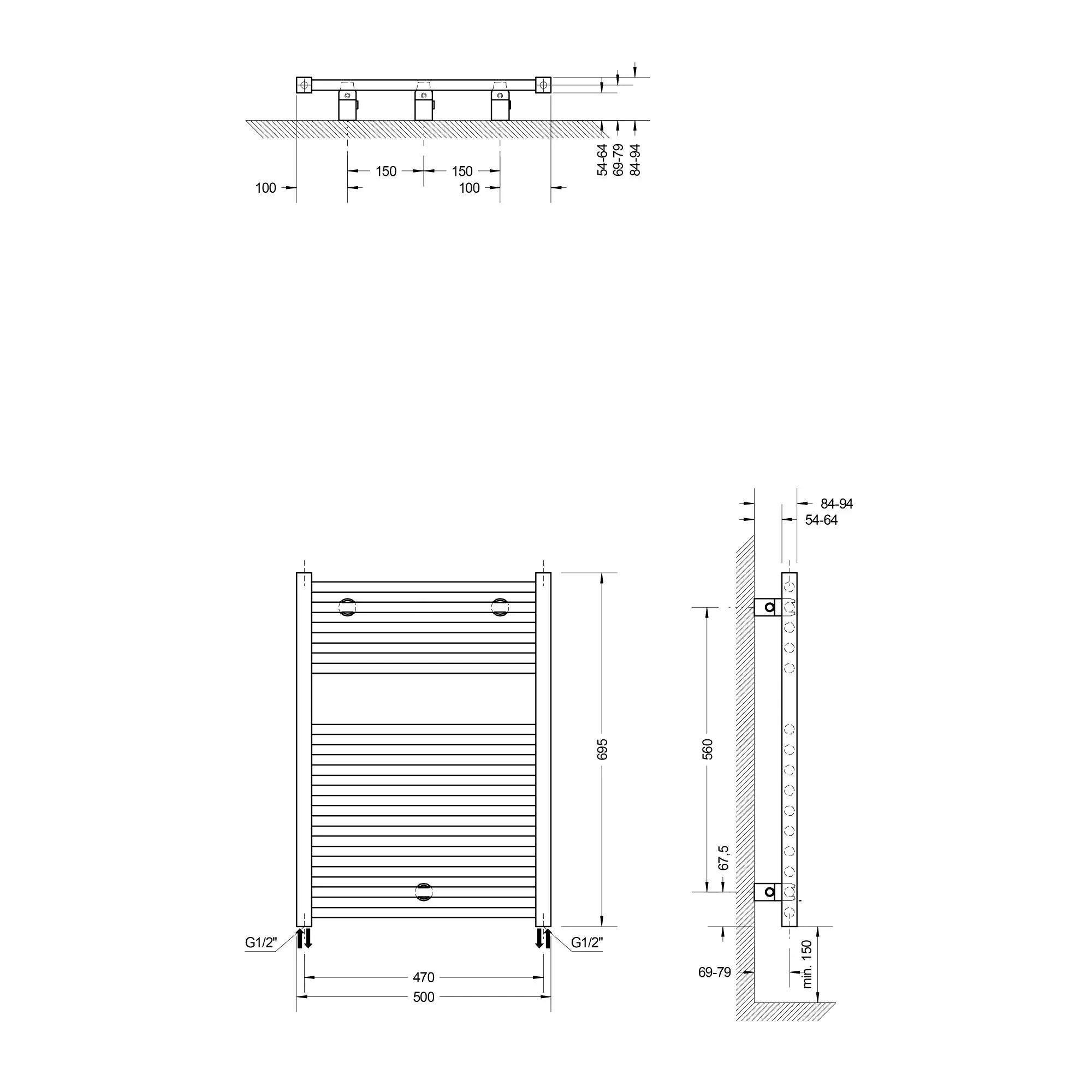 Schulte Design-Heizkörper Turbo 69,5 x 50 cm alpinweiß 312 W