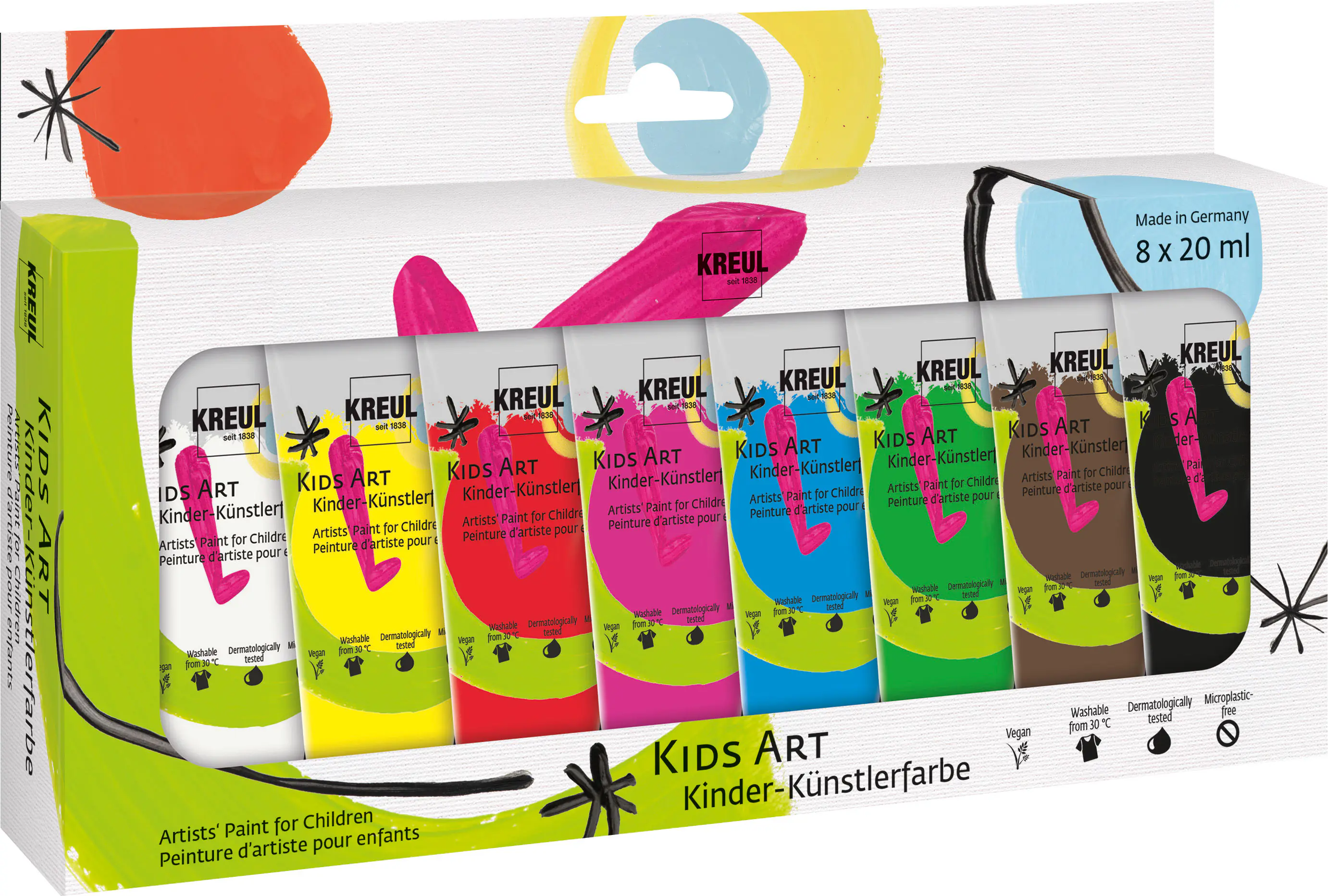 Kreul Kids Art Kinder-Künstlerfarbe Set 8 x 20 ml Kreul Kids Art Kinder-Künstlerfarbe Set 8 x 20 ml
