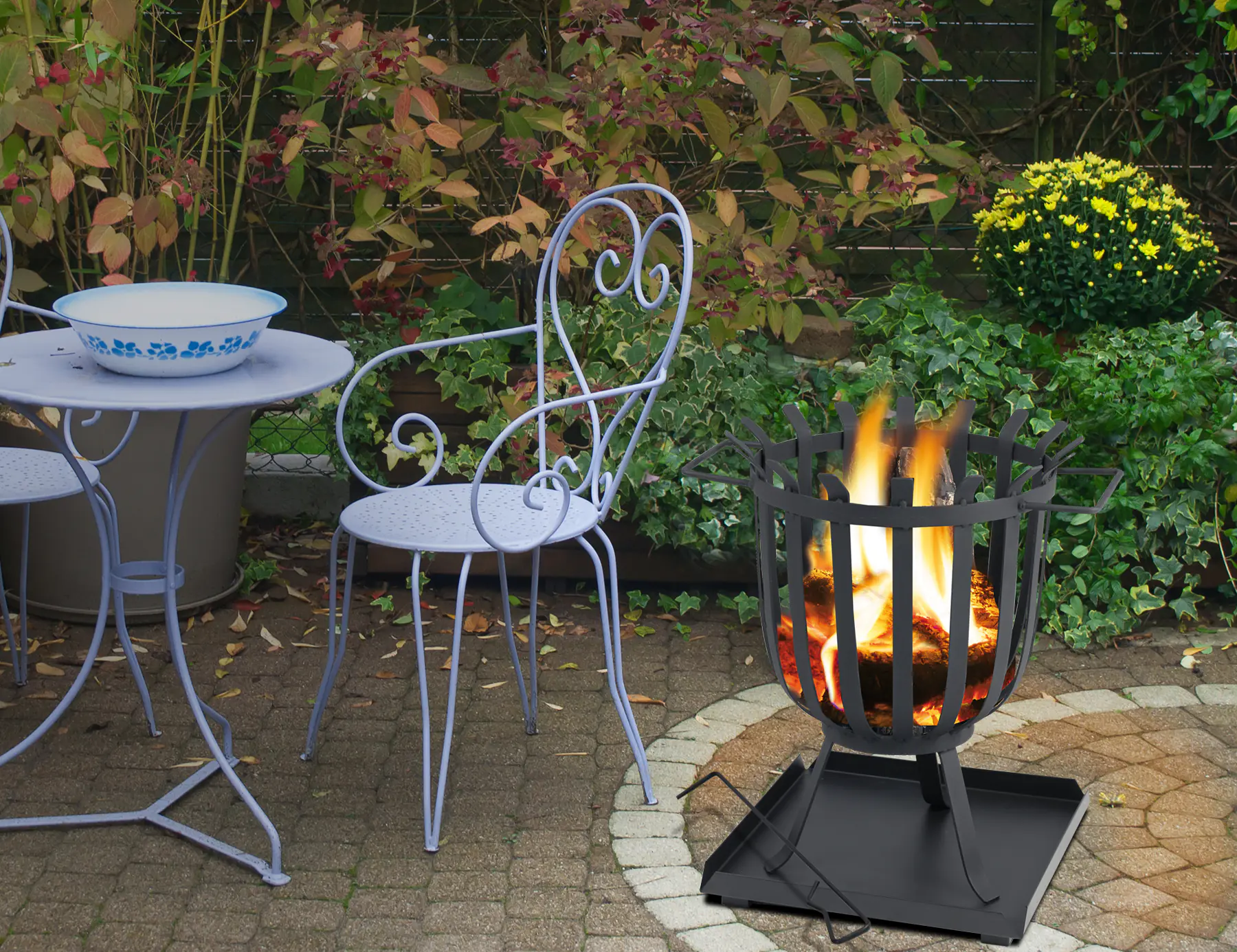 Tepro Feuerkorb Brentwood 41,7 x 47,5 x 35 cm, schwarz