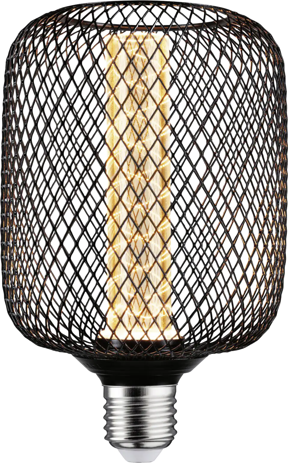 Paulmann LED Leuchtmittel Metallic Glow Zyl Spiral E27 4,2W schwarz