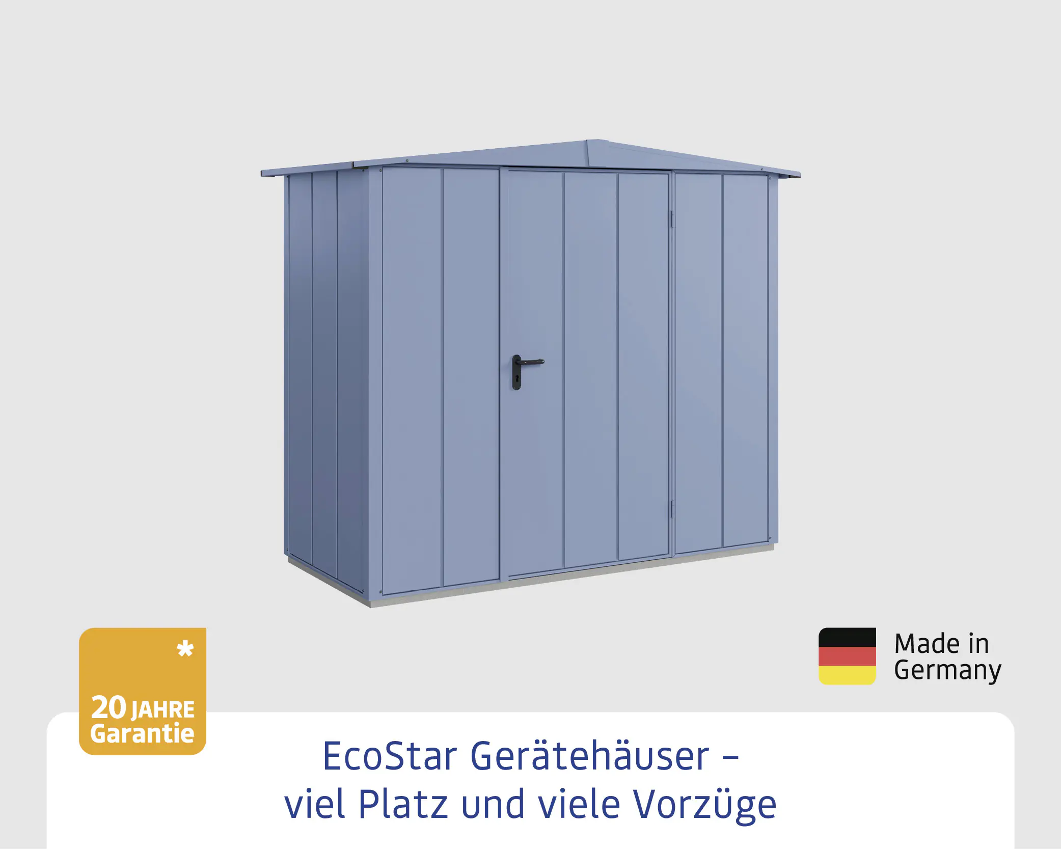 EcoStar Gerätehaus Elegant-S Typ 1 taubenblau