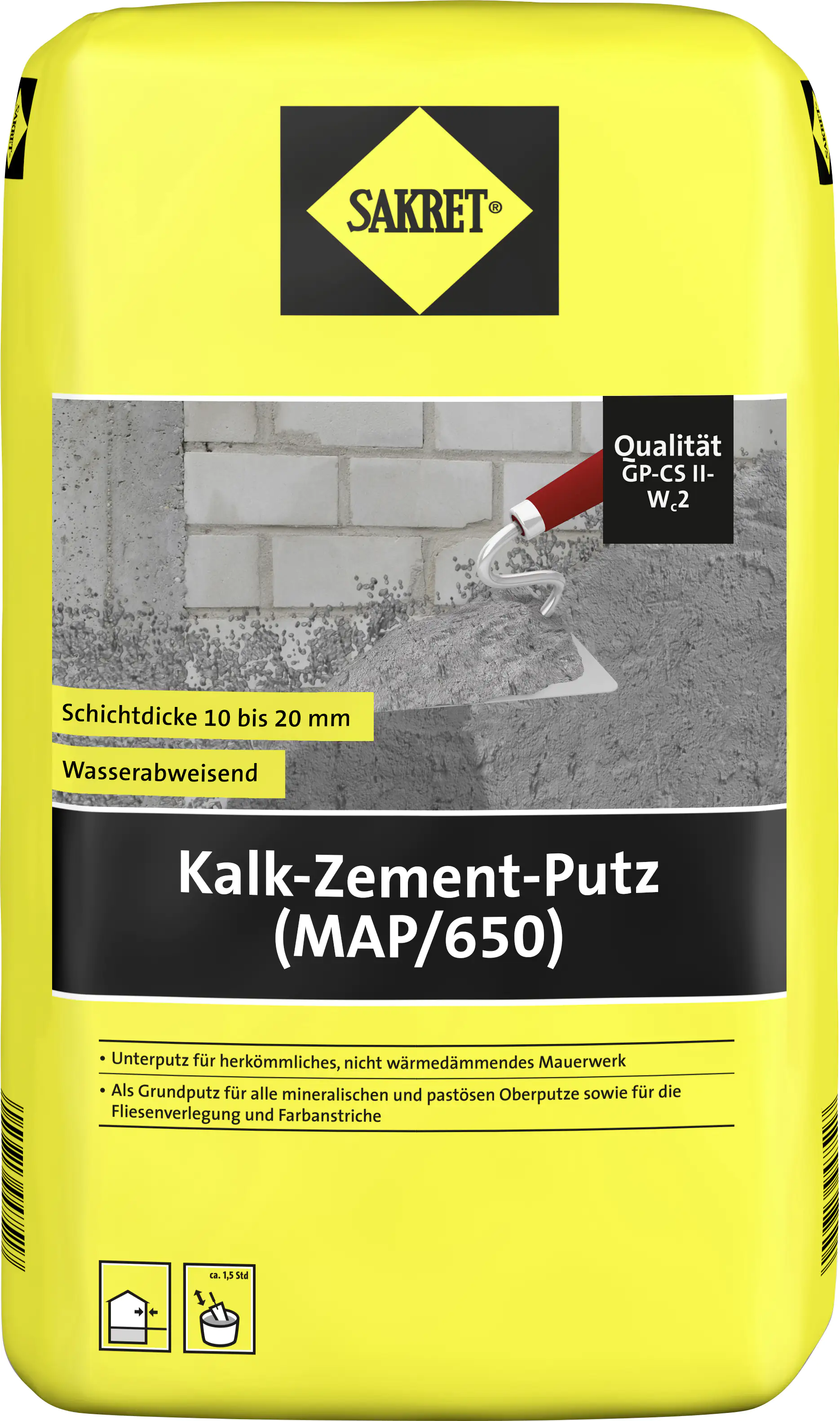 SAKRET Kalk-Zement-Putz (MAP/650) 10 kg Sack