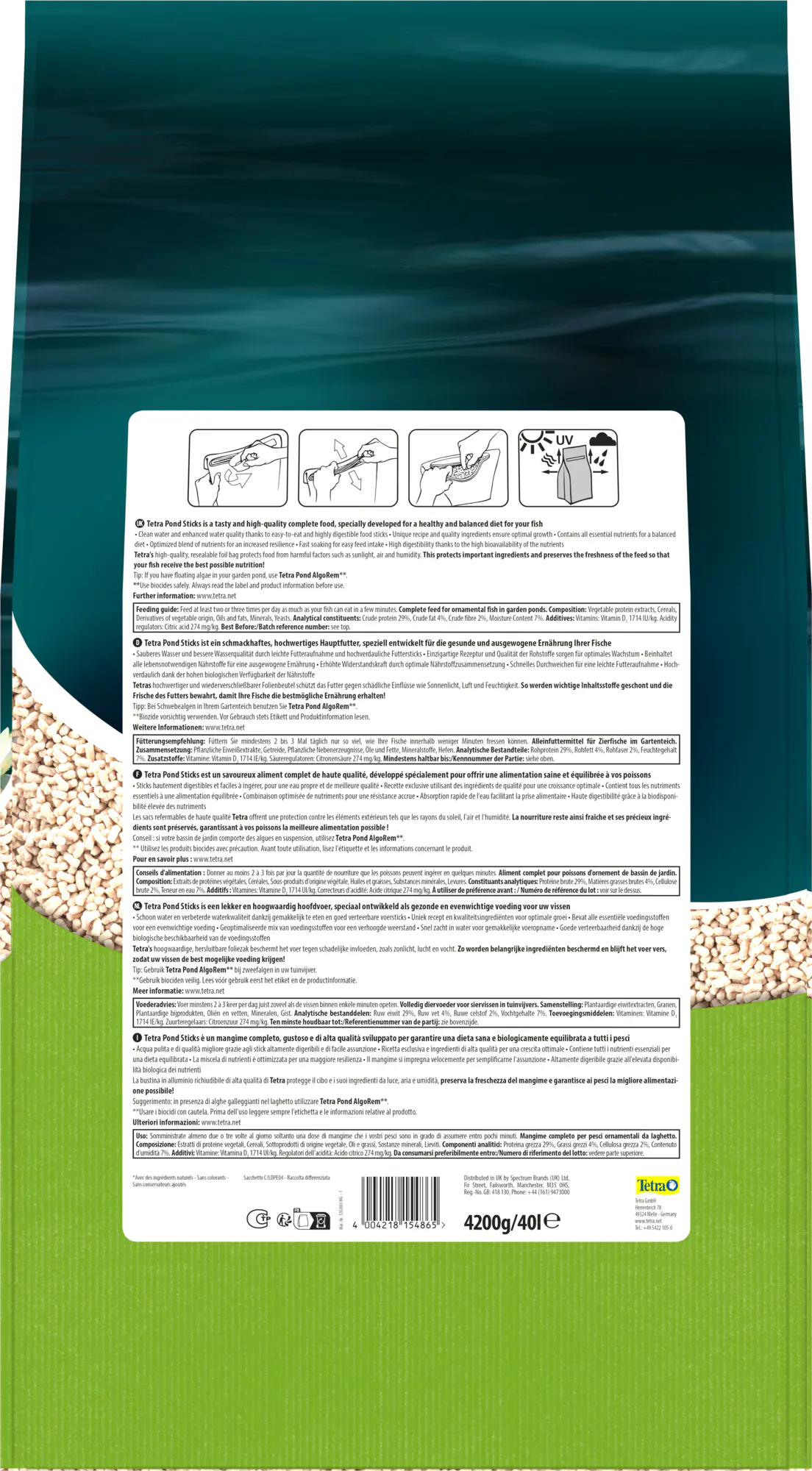 Tetra Pond Teichfutter Sticks 40 l