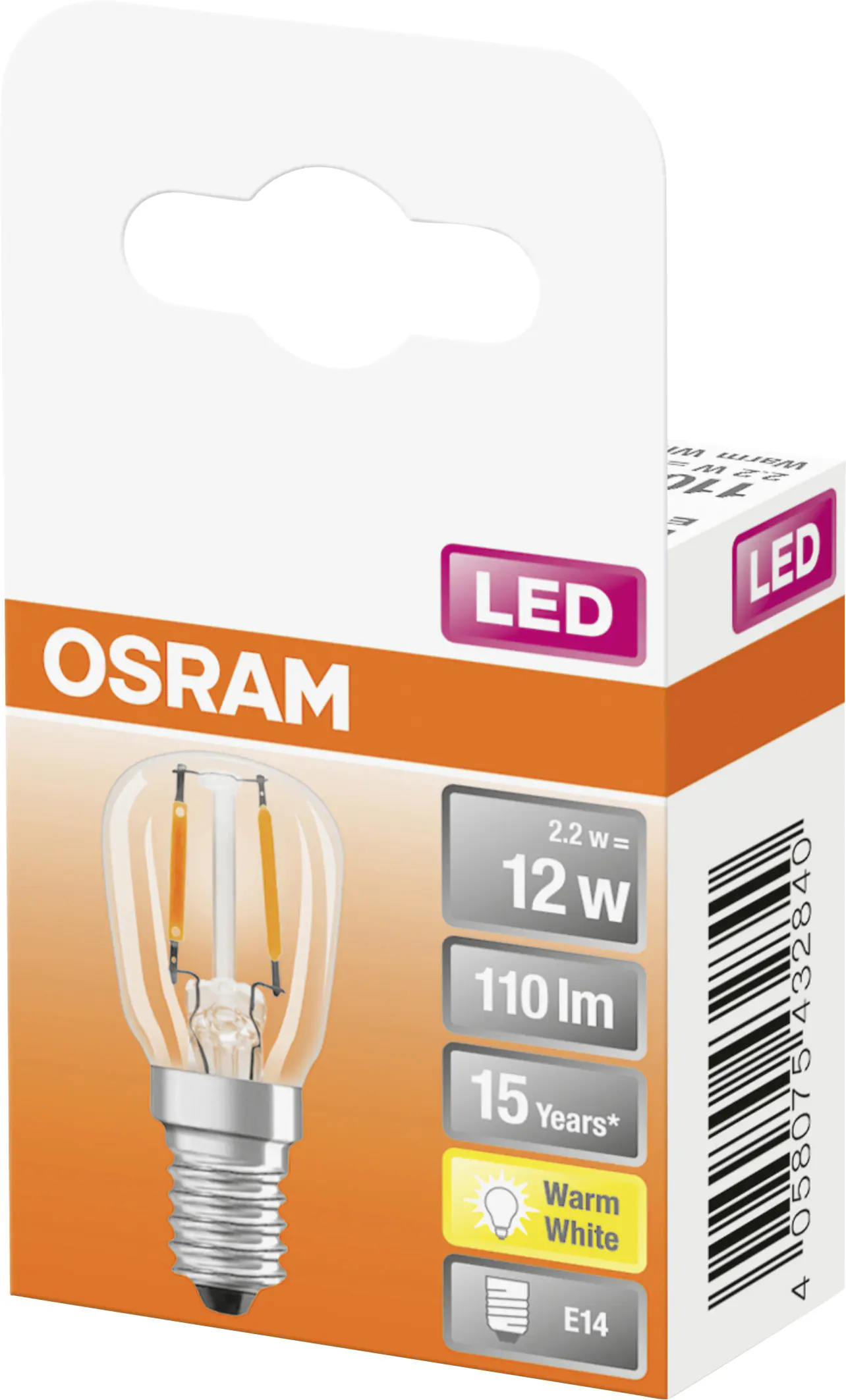 Osram LED Speziallampe T26 E14 1,3W warmweiß, klar Osram LED Speziallampe T26 E14 1,3W warmweiß, klar