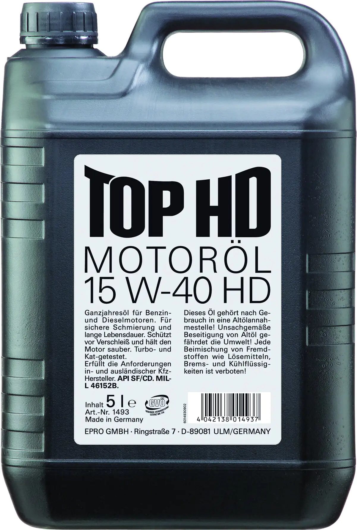 Motoröl Top HD 15W-40 5L