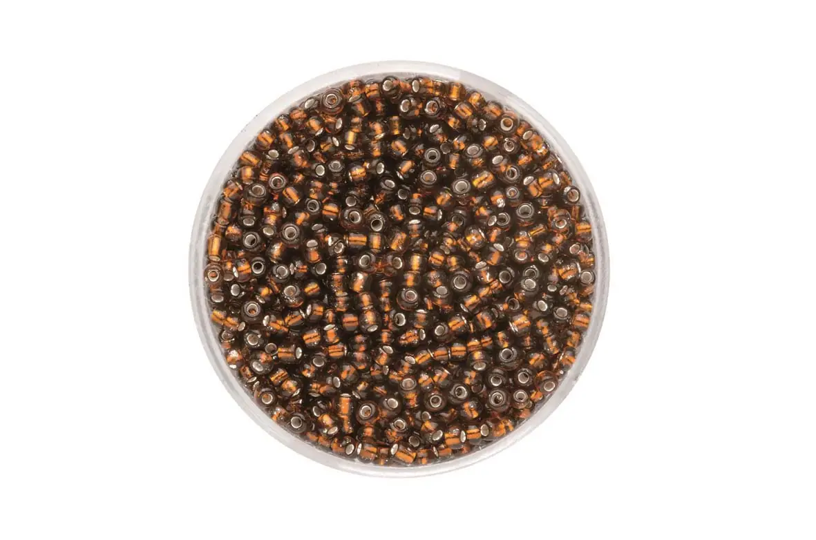 Glorex Rocailles Perlen 2,6 mm 17 g dunkelbraun 