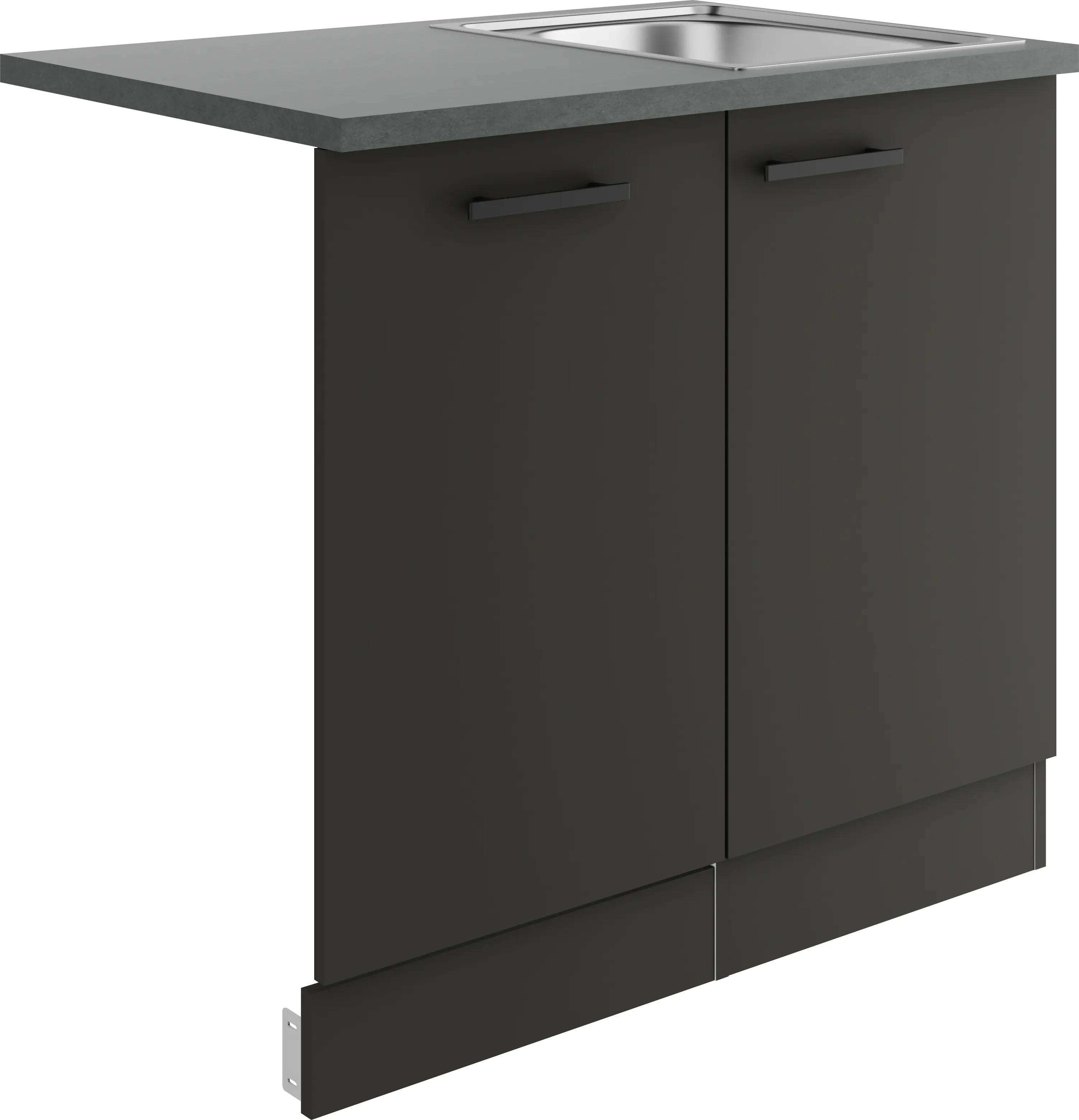 Optifit Spüle mit Unterschrank-Set Madrid 420 anthrazit matt 90 cm