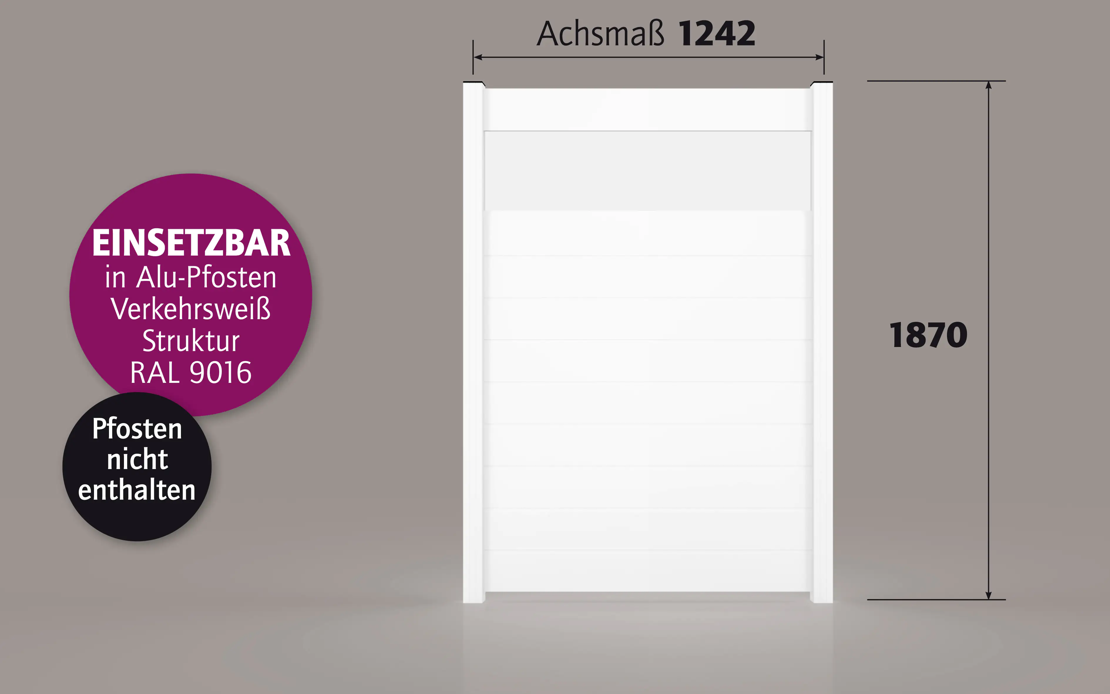 Ambiente Alu-Zaun Paneel 150 + ESG 8 mm 120 cm x 180 cm 22 mm stark Ambiente Alu-Zaun Paneel 150 + ESG 8 mm 120 cm x 180 cm 22 mm stark