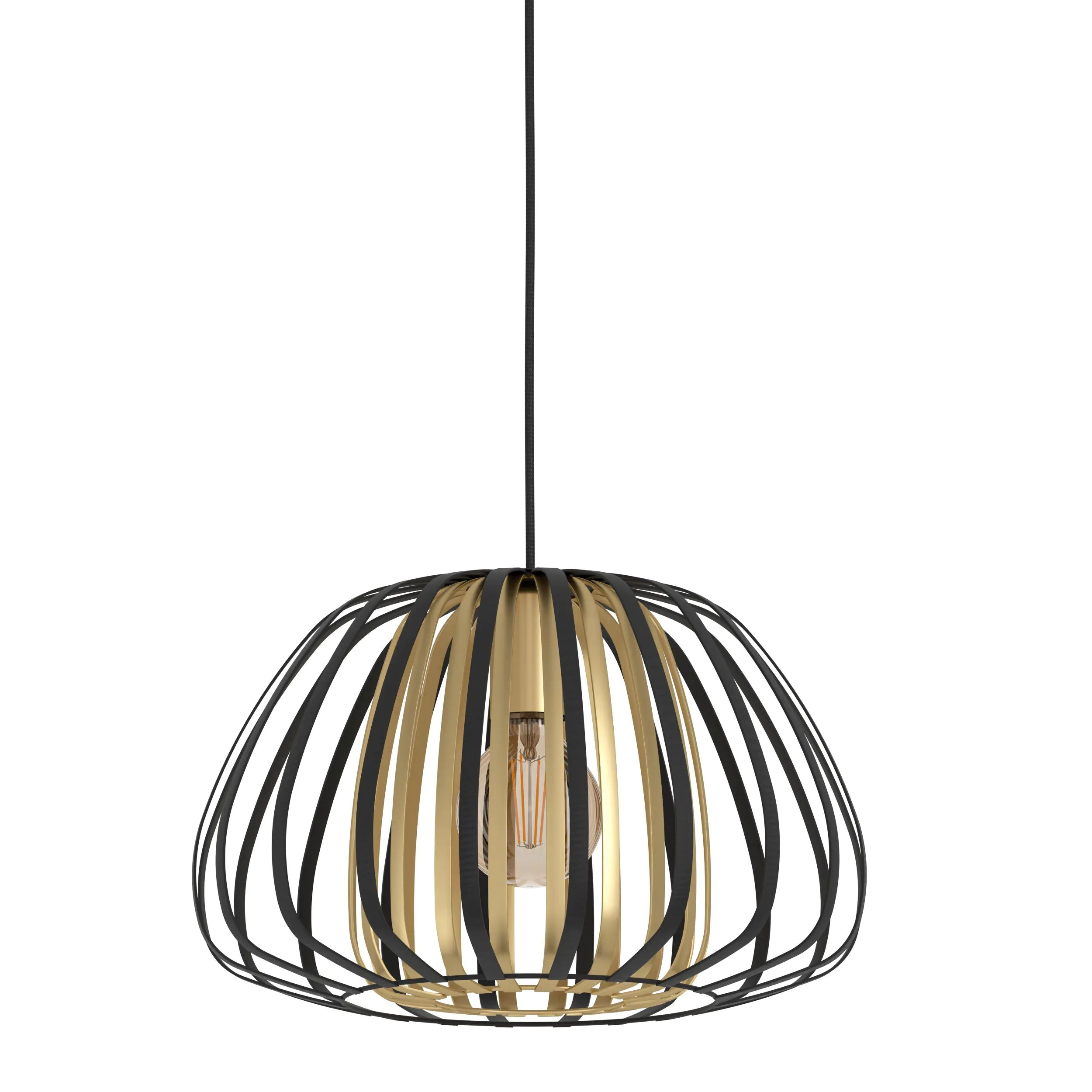Eglo Hängeleuchte Encinitos schwarz gold 37,5 x 110 cm E27 Eglo Hängeleuchte Encinitos schwarz gold 37,5 x 110 cm E27