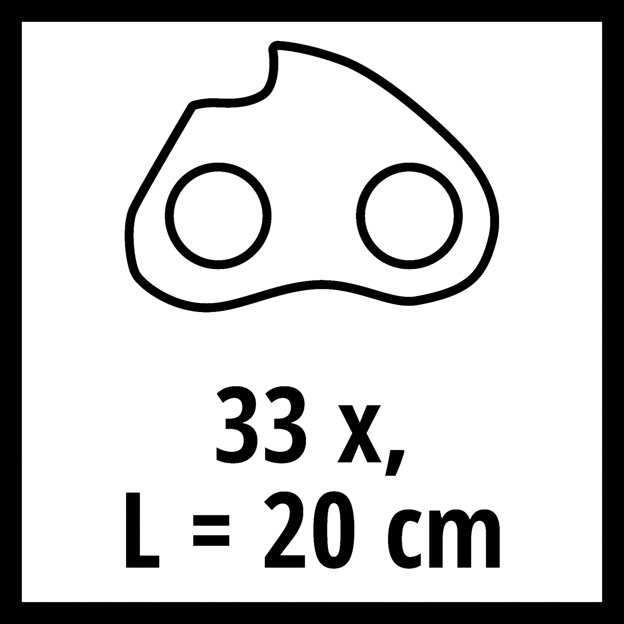 Einhell Ersatzkette Kettensäge 20 cm 1,1 33T 3/8 Einhell Ersatzkette Kettensäge 20 cm 1,1 33T 3/8