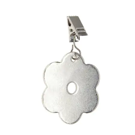 Venilia Tischtuchbeschwerer Blumen mit Klips silber 4 Stück