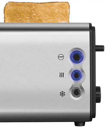 UNOLD 38915 Toaster Onyx Duplex Schwarz-Edelstahl Doppellangschlitz-Toaster