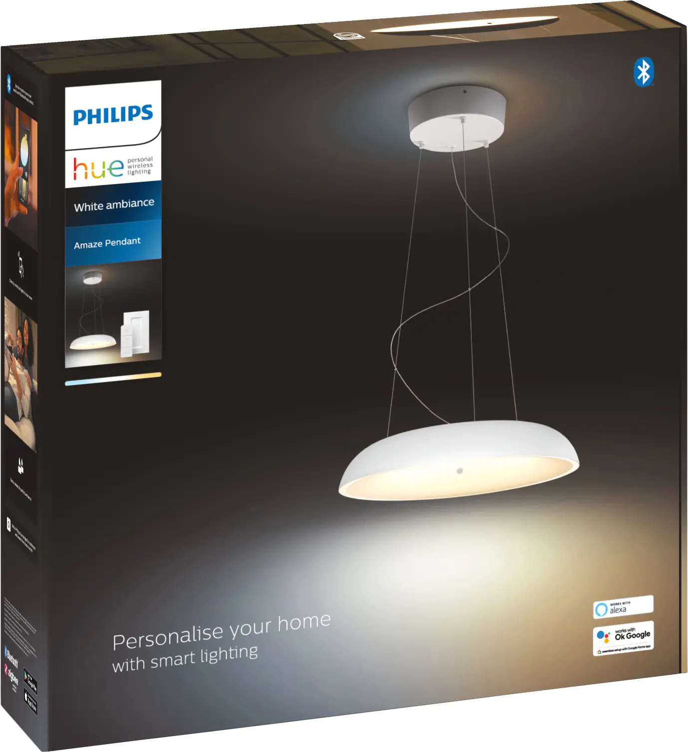 Philips Hue LED Pendelleuchte White Ambiance Amaze weiß 150 cm