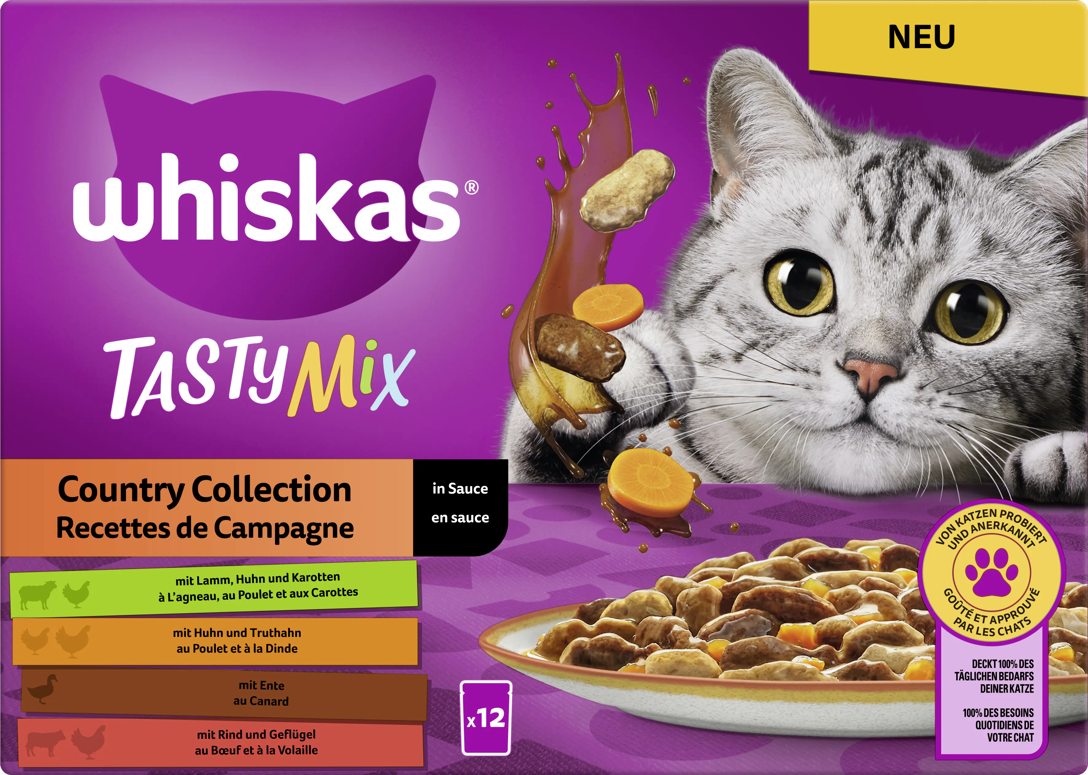 Whiskas Multipack Country Collection Tasty Mix Katzenfutter 12 x 85 g Whiskas Multipack Country Collection Tasty Mix Katzenfutter 12 x 85 g