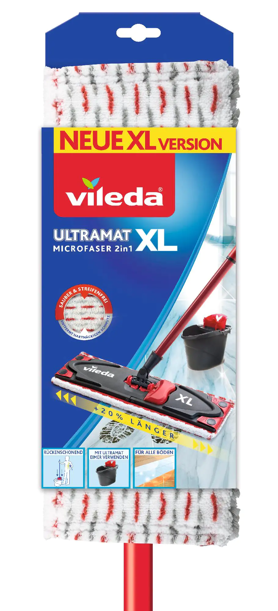 Vileda Bodenwischer Ultramat XL mit Teleskopstiel Vileda Bodenwischer Ultramat XL mit Teleskopstiel