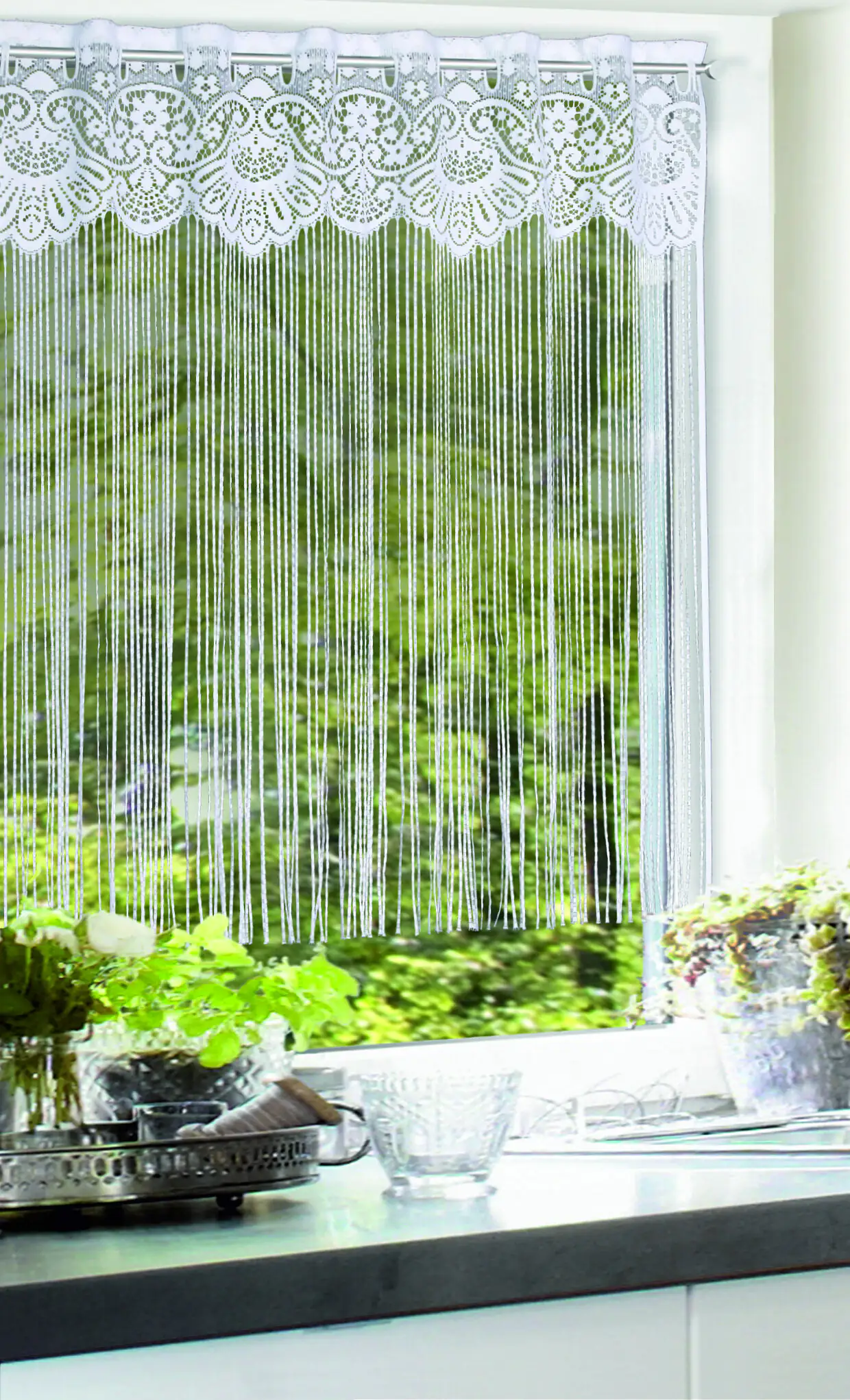 Neusser Collection Fadenstore Alena weiß, 100 x 100 cm