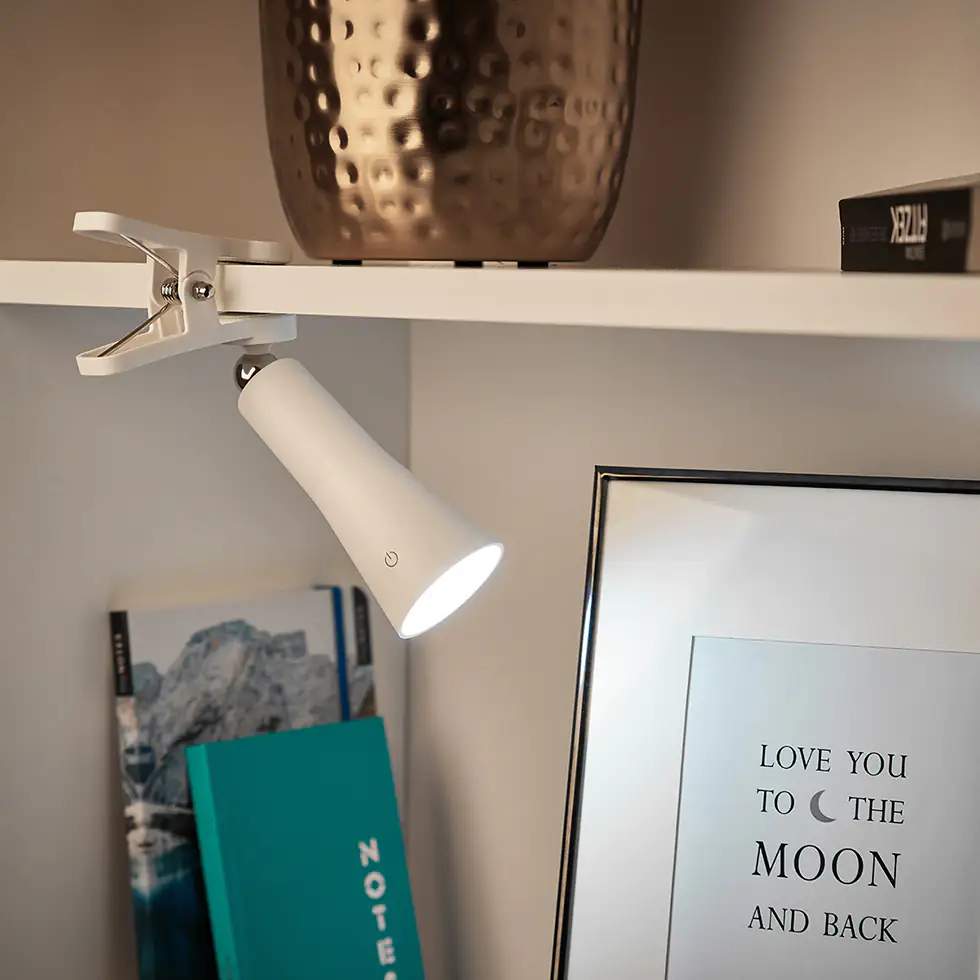 MeLiTec LED Akku-Leuchte MeLiMag 3in1 Tischleuchte Klemmleuchte Wandleuchte
