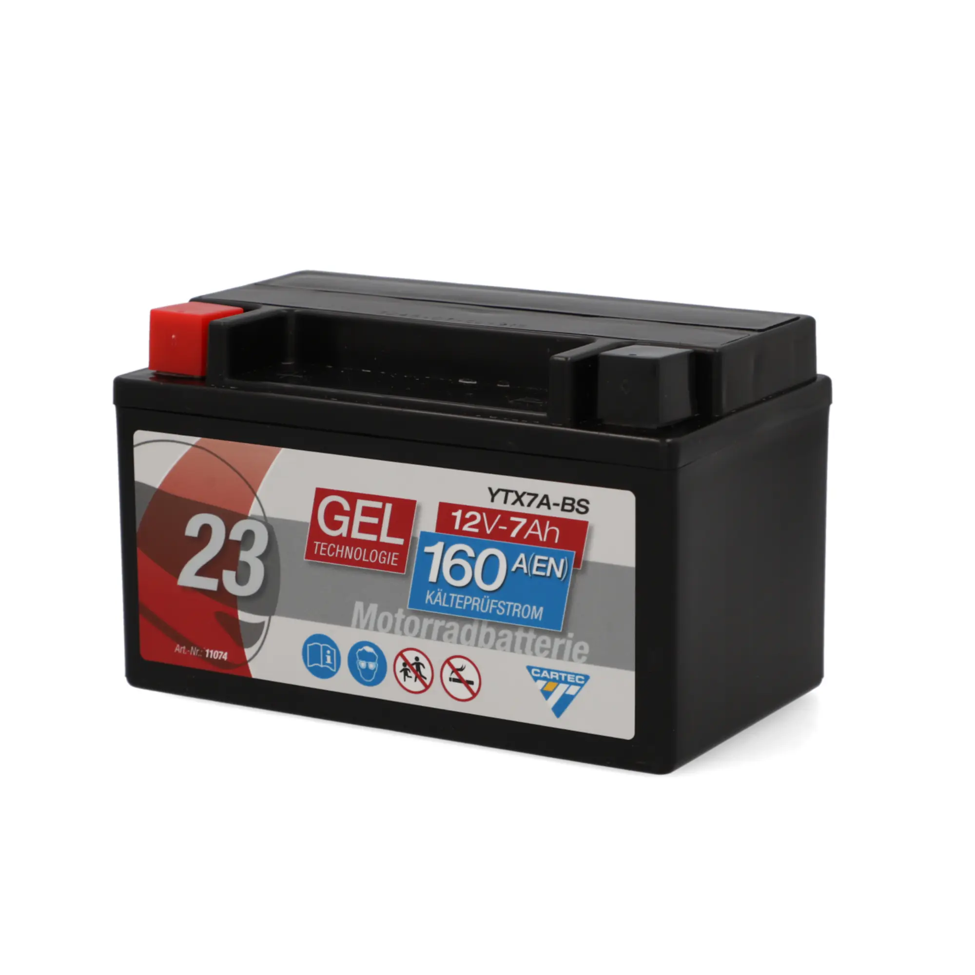 Cartec Gel Motorradbatterie YTX7A-BS 7Ah 160A Cartec Gel Motorradbatterie YTX7A-BS 7Ah 160A