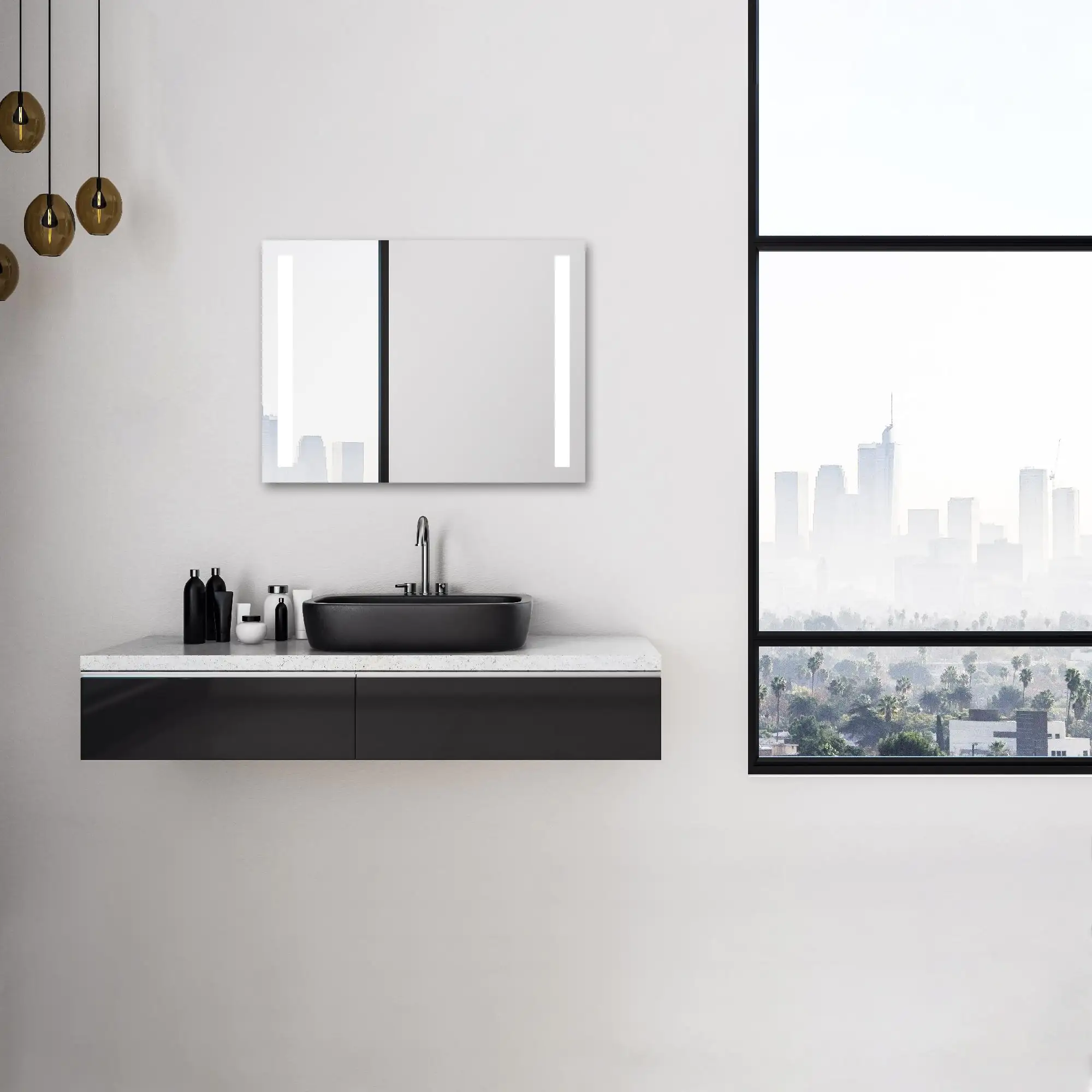 DSK Design LED Lichtspiegel Silver Dream 80x60 cm