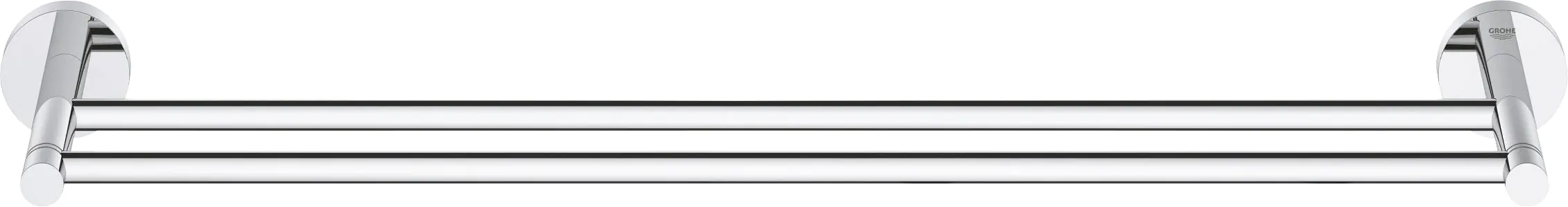 Grohe Start Doppel-Badetuchhalter chrom mit langlebiger Oberfläche