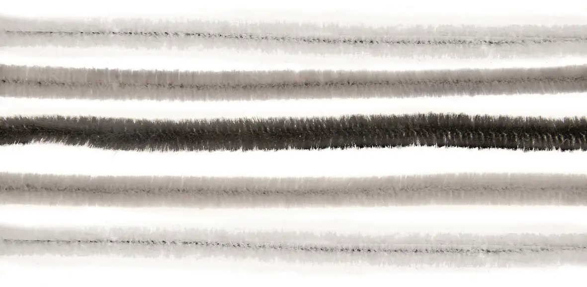 Glorex Biegeplüsch weiß / grau / schwarz 10 Stück