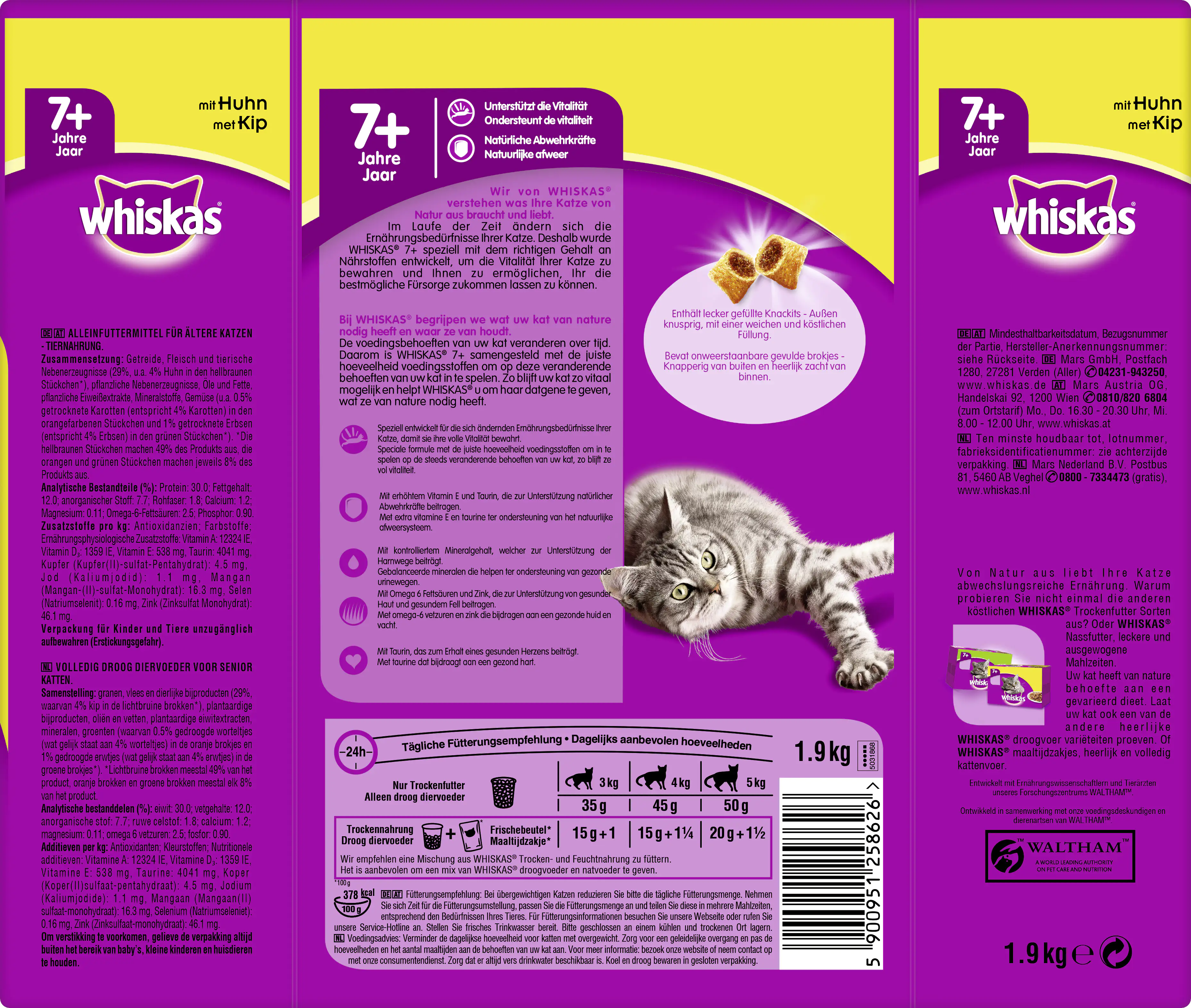 WHISKAS® Beutel Trocken Senior mit Huhn 1,9 kg 1,9 kg