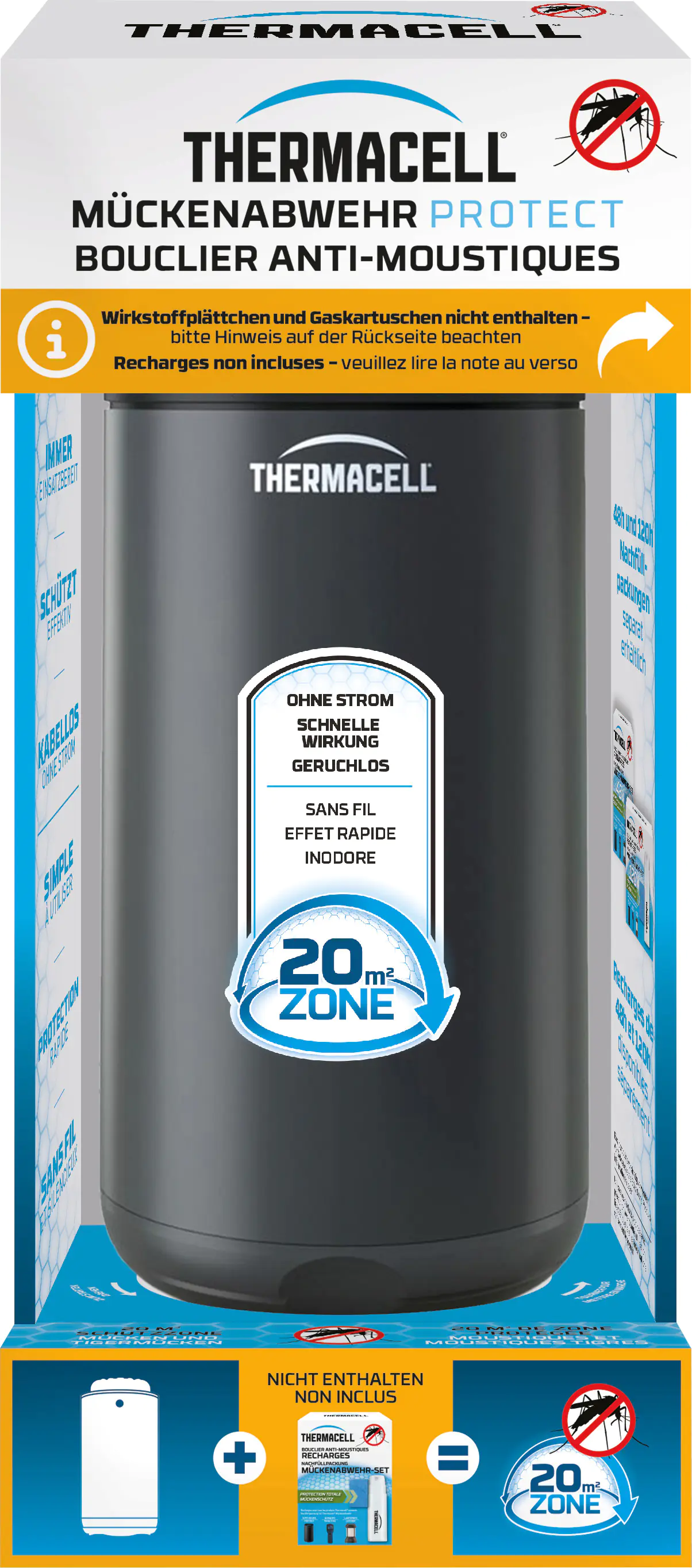 Thermacell Mückenabwehr-Verdampfer Protect Graphit ohne Wirkstoff 1 Stück Thermacell Mückenabwehr-Verdampfer Protect Graphit ohne Wirkstoff 1 Stück