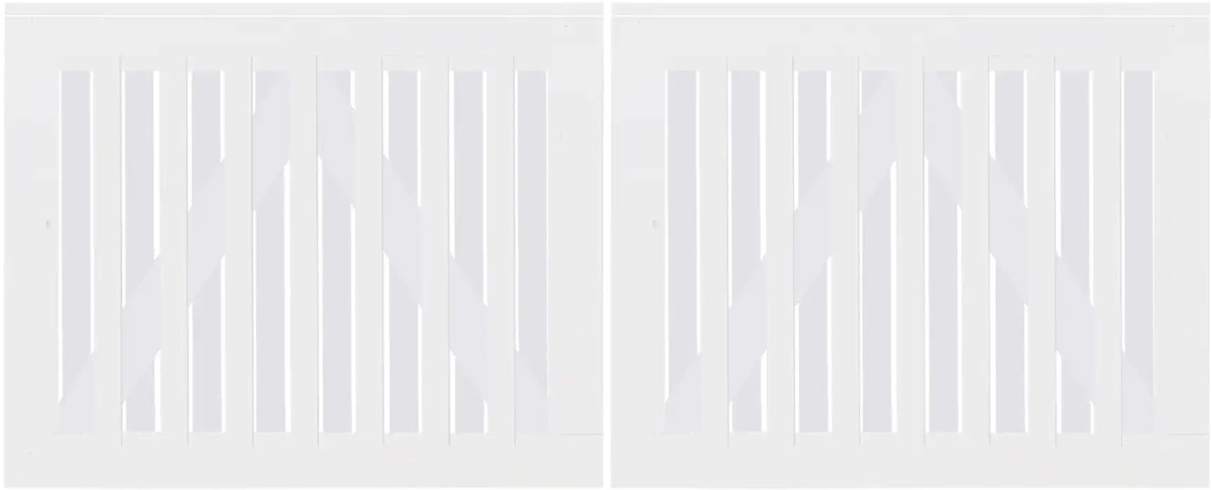 Plus Doppeltor Nagano 200 x 80 cm RAL 9010 Weiß