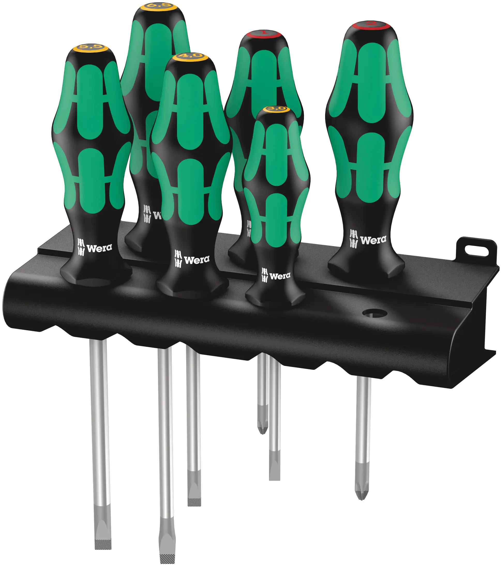 Wera Schraubendreher-Satz 334/6 Kraftform Plus Lasertip + Rack 6-teilig