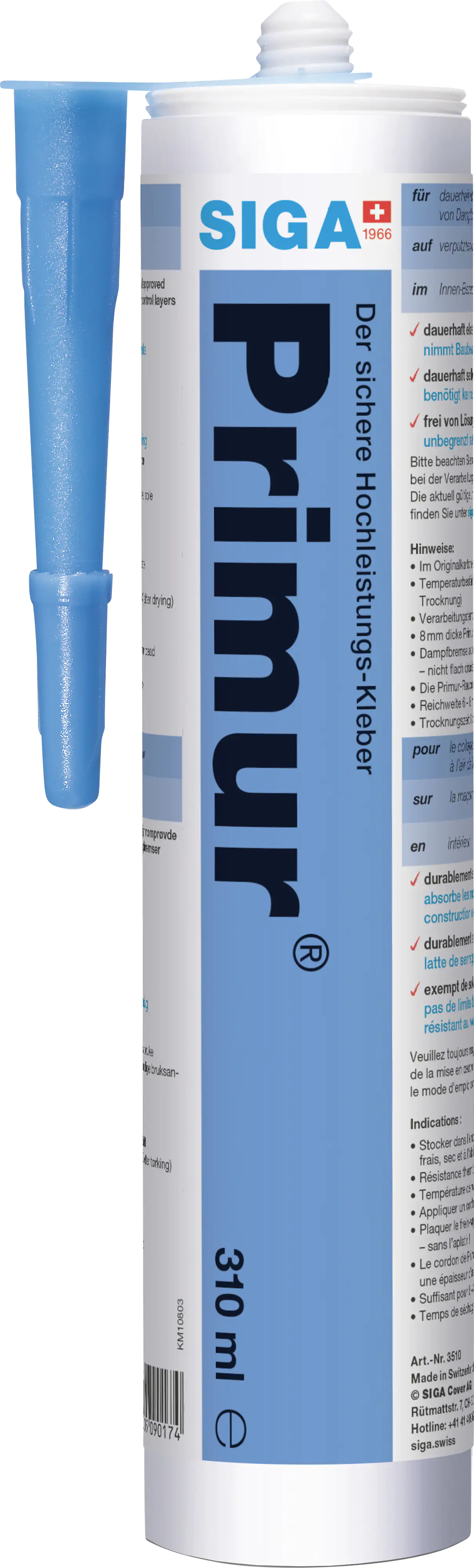 Siga Klebemasse Kartusche Primur 310 ml blau