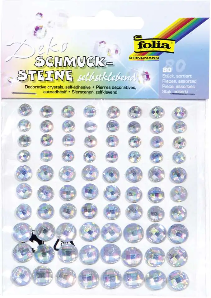Schmucksteine sparkeling clear, 80 Stück selbstklebend Schmucksteine sparkeling clear, 80 Stück selbstklebend
