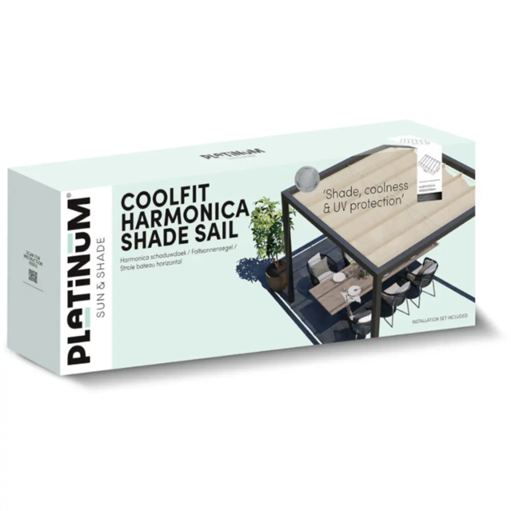 Platinum Faltsonnensegel Coolfit 2 x 5 m grau