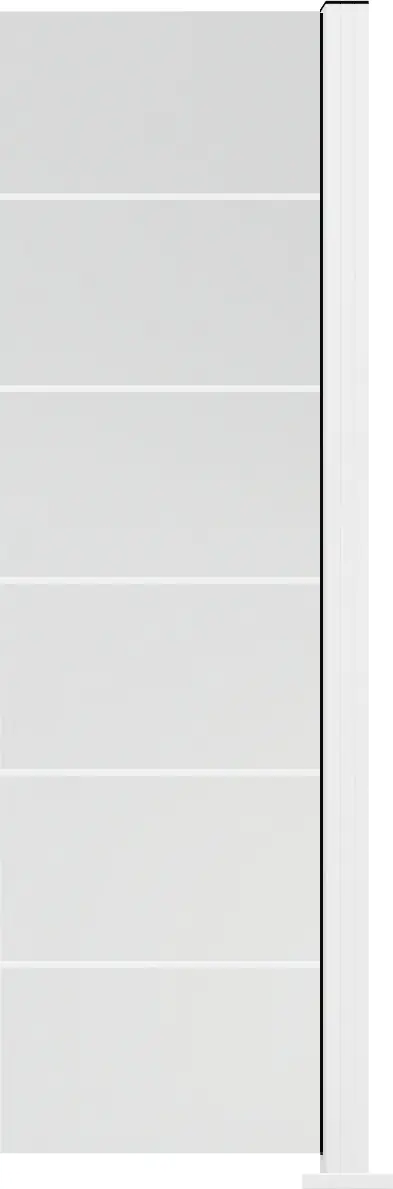 Ambiente Glaszaun Erweiterungsset Klarglas mit Siebdruck 187 x 55,7 cm weiß