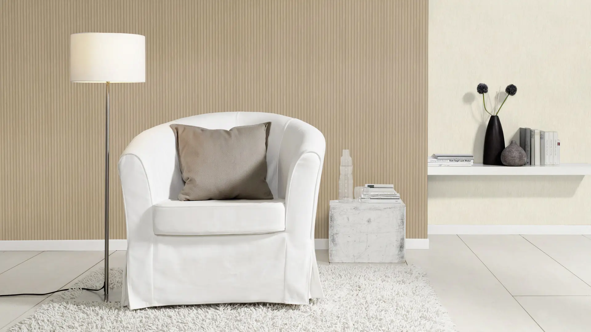 Schöner Wohnen Vliestapete Akustikpaneele hellbraun 10,05 x 0,53 m