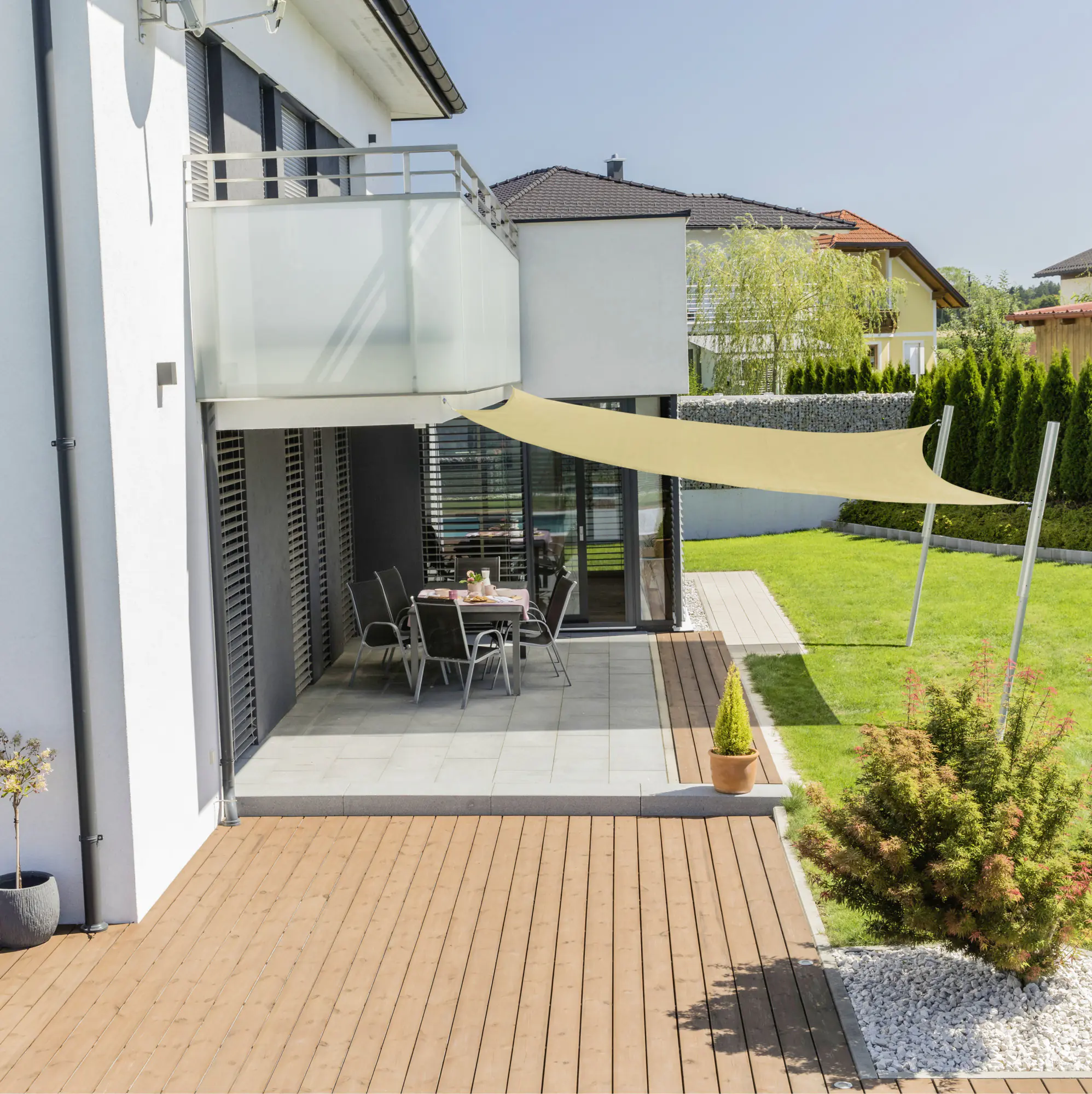 Windhager Sonnensegel Capri champagner 4 x 4 m