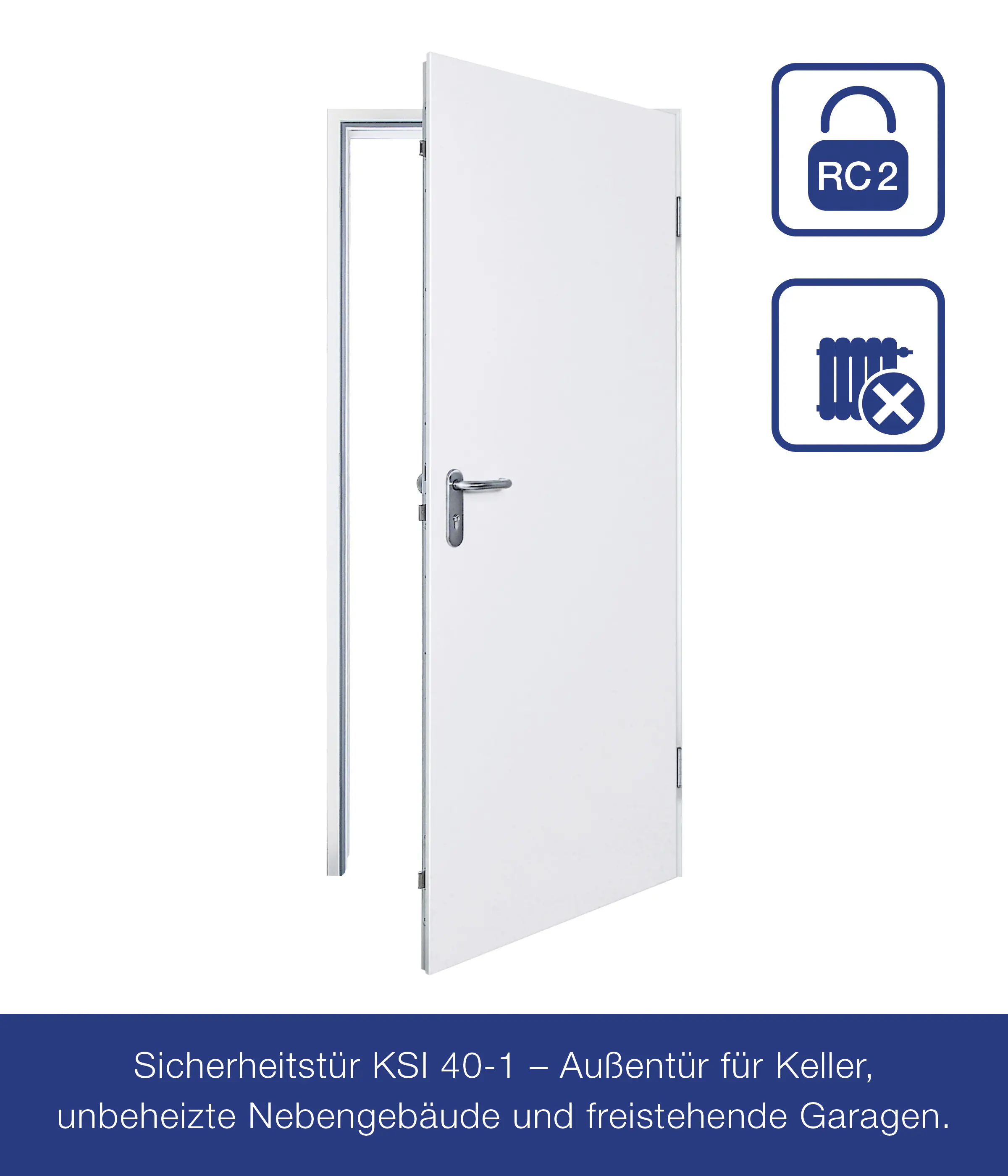 Hörmann Sicherheitstür KSI 40 RC2 verkehrsweiß 75 x 187,5 cm DIN rechts Hörmann Sicherheitstür KSI 40 RC2 verkehrsweiß 75 x 187,5 cm DIN rechts