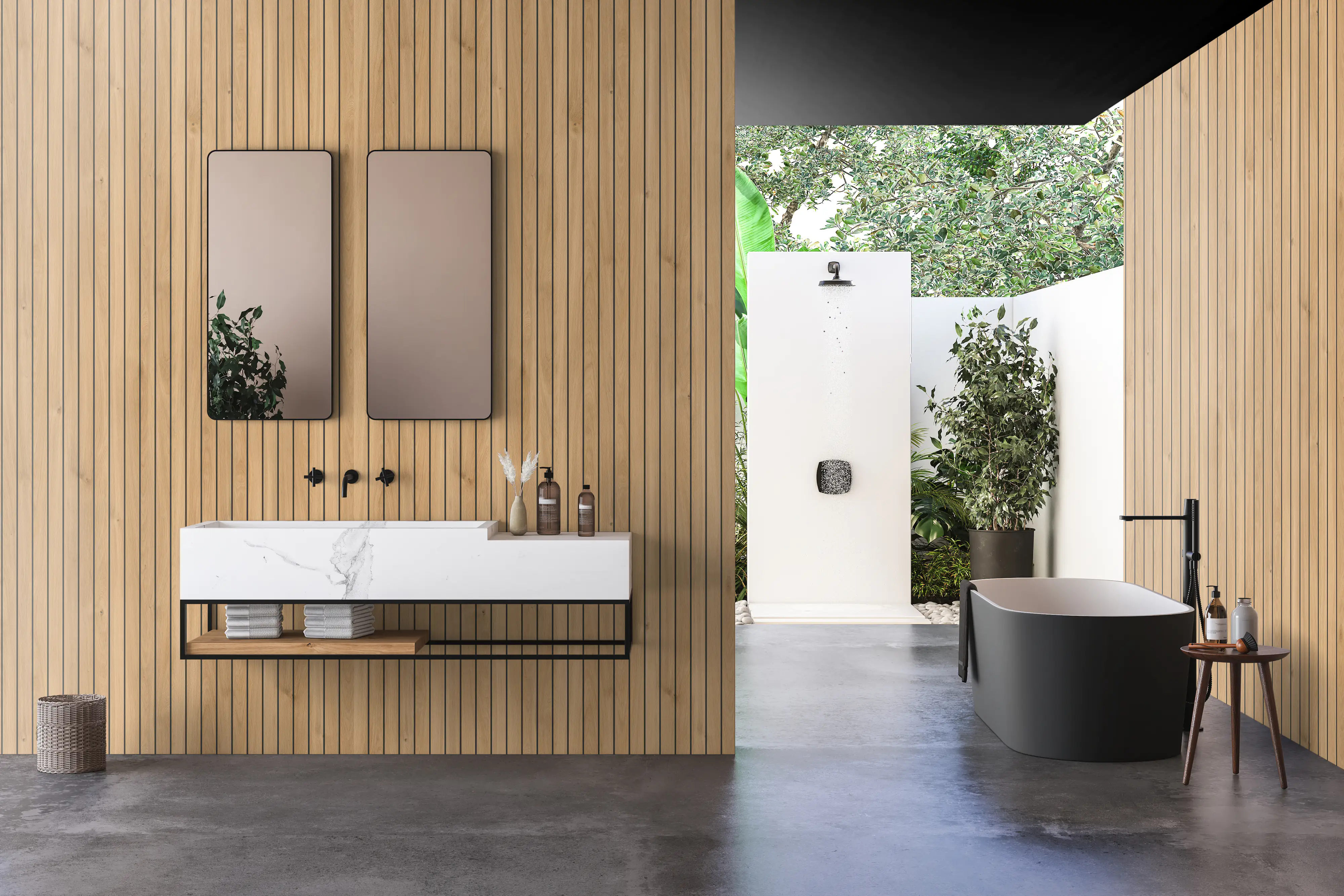 Wandpaneel Rocko Lightwood 265 x 123 x 0,4 cm