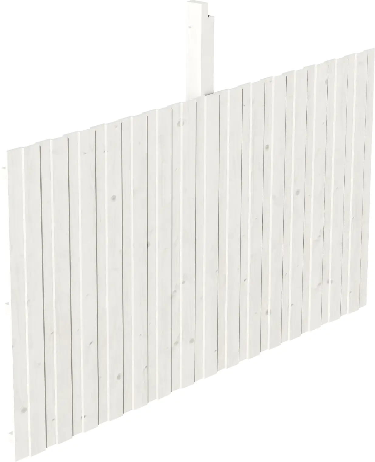 SKAN HOLZ Rückwand Deckelschalung 341 x 180 cm, Fichte, lasiert in Weiß