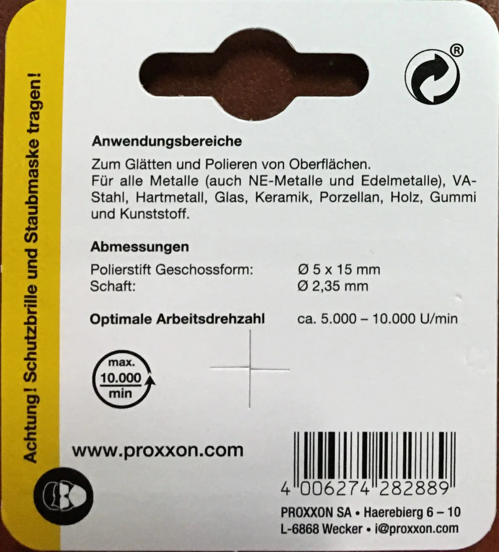 Proxxon Micromot Silikonpolierer Geschossform 5 Stück