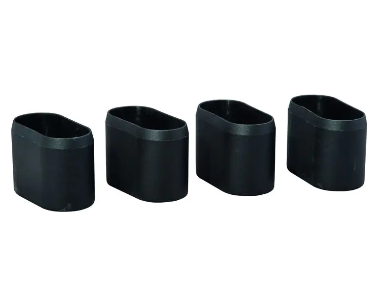 Siena Garden universal Fußkappen 4er-Set, schwarz, oval