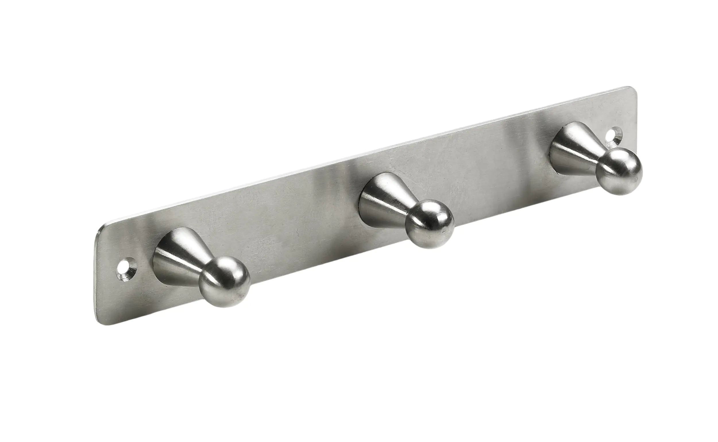 Hettich Garderobenleiste 3 Haken 22,0 x 3,5 x 3,6 cm Edelstahl
